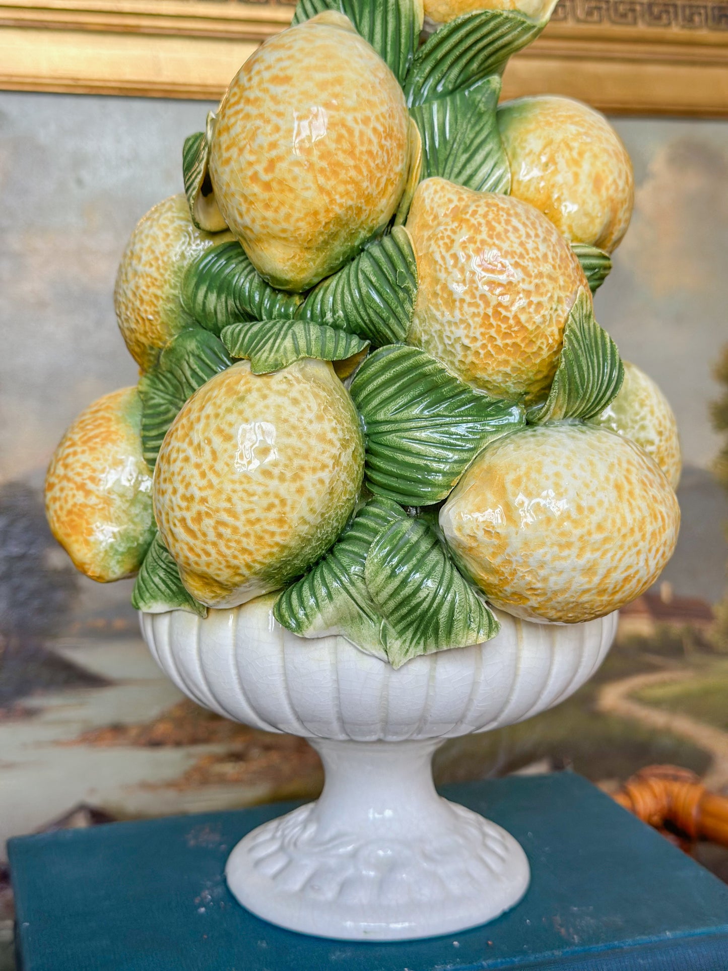 Italian Porcelain Lemon Topiary