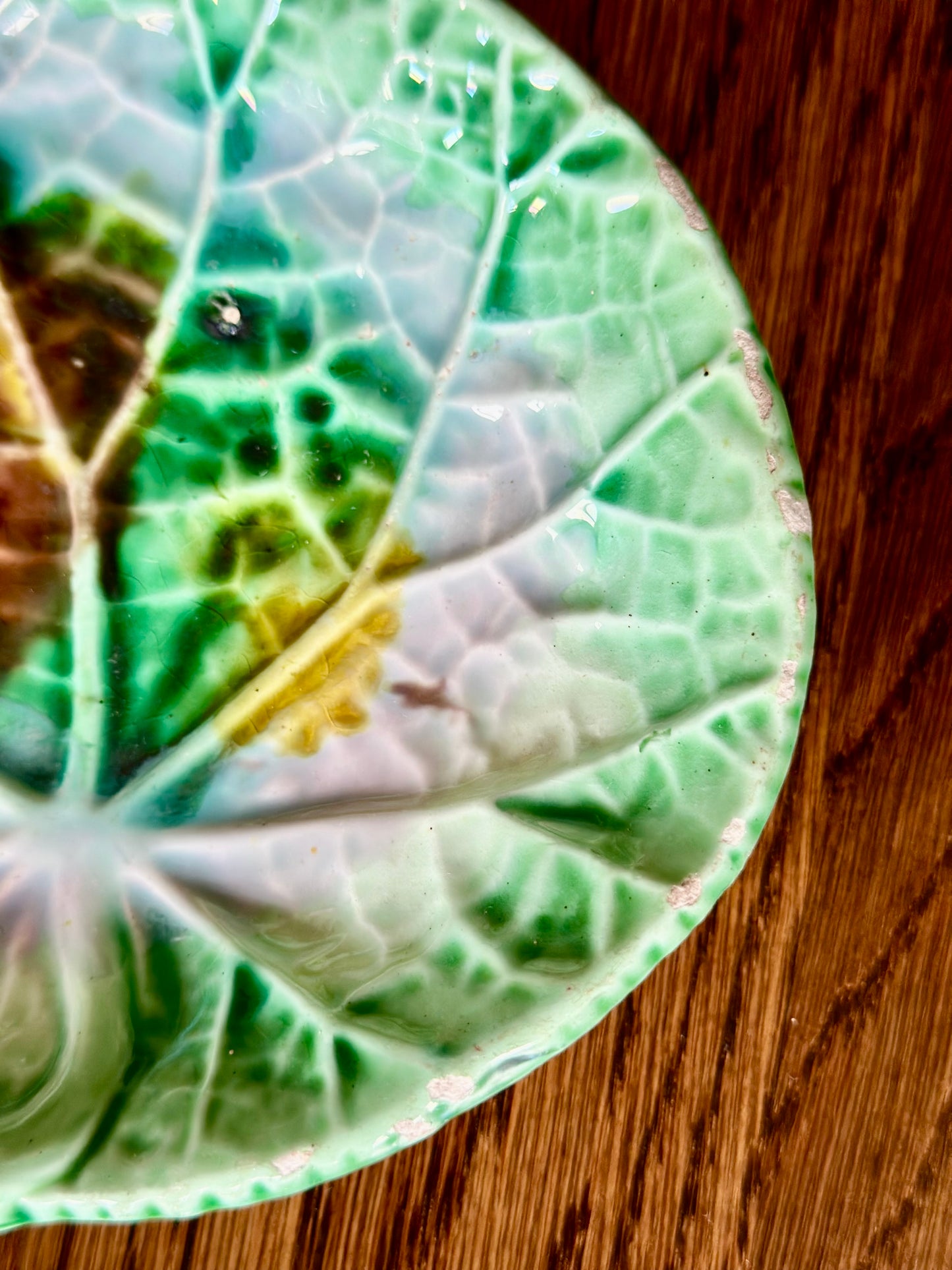 Vintage Majolica Leaves 5-Piece Set