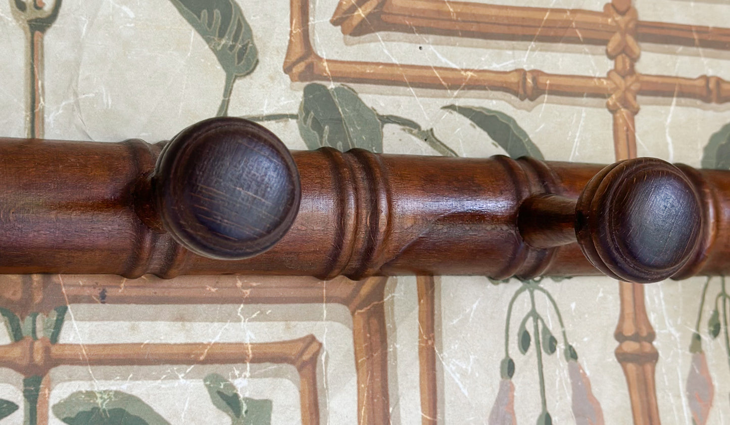 Antique French Faux Bamboo Coat Rack