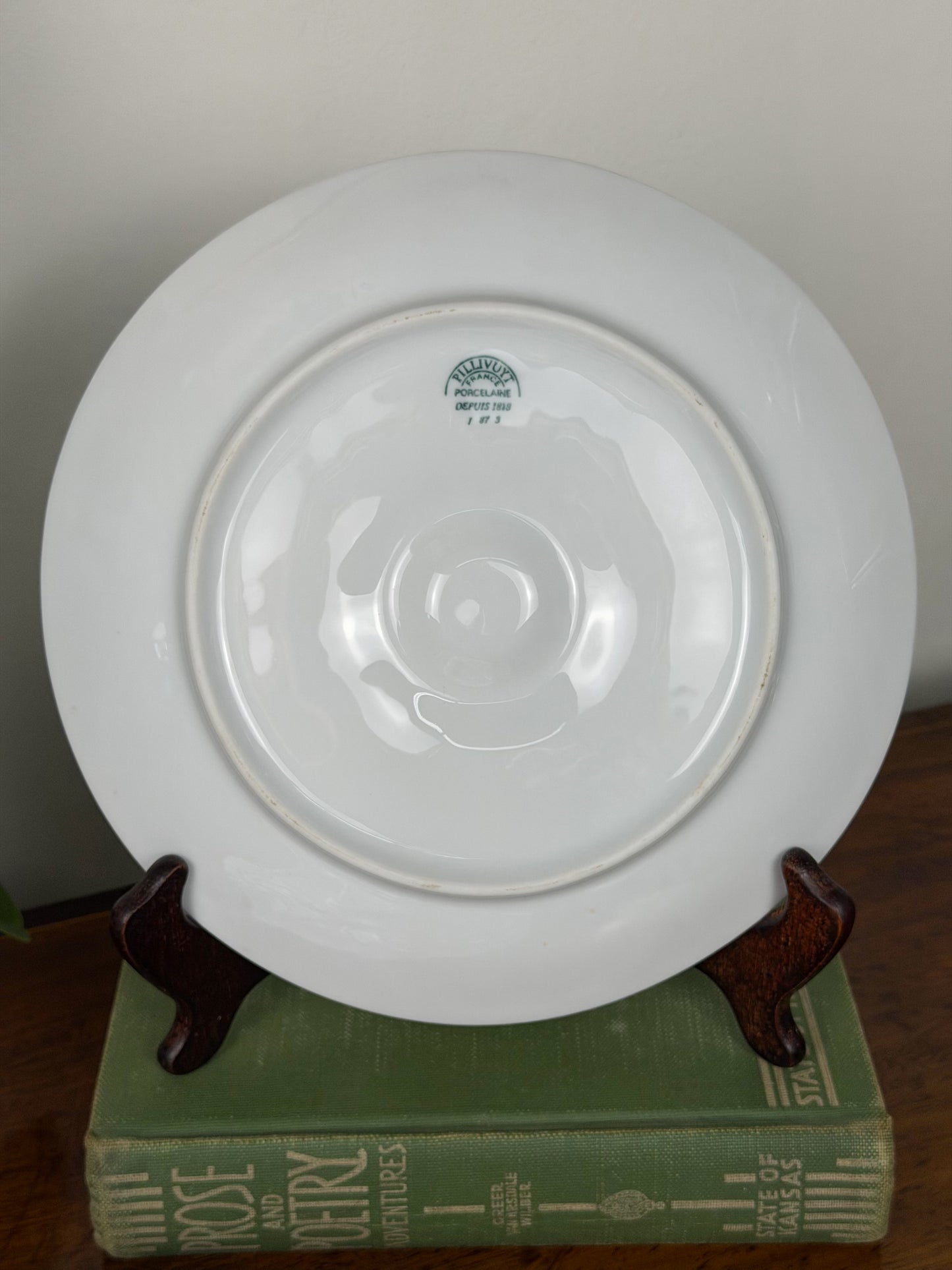 Vintage White Pillivuyt Porcelain Oyster Plates