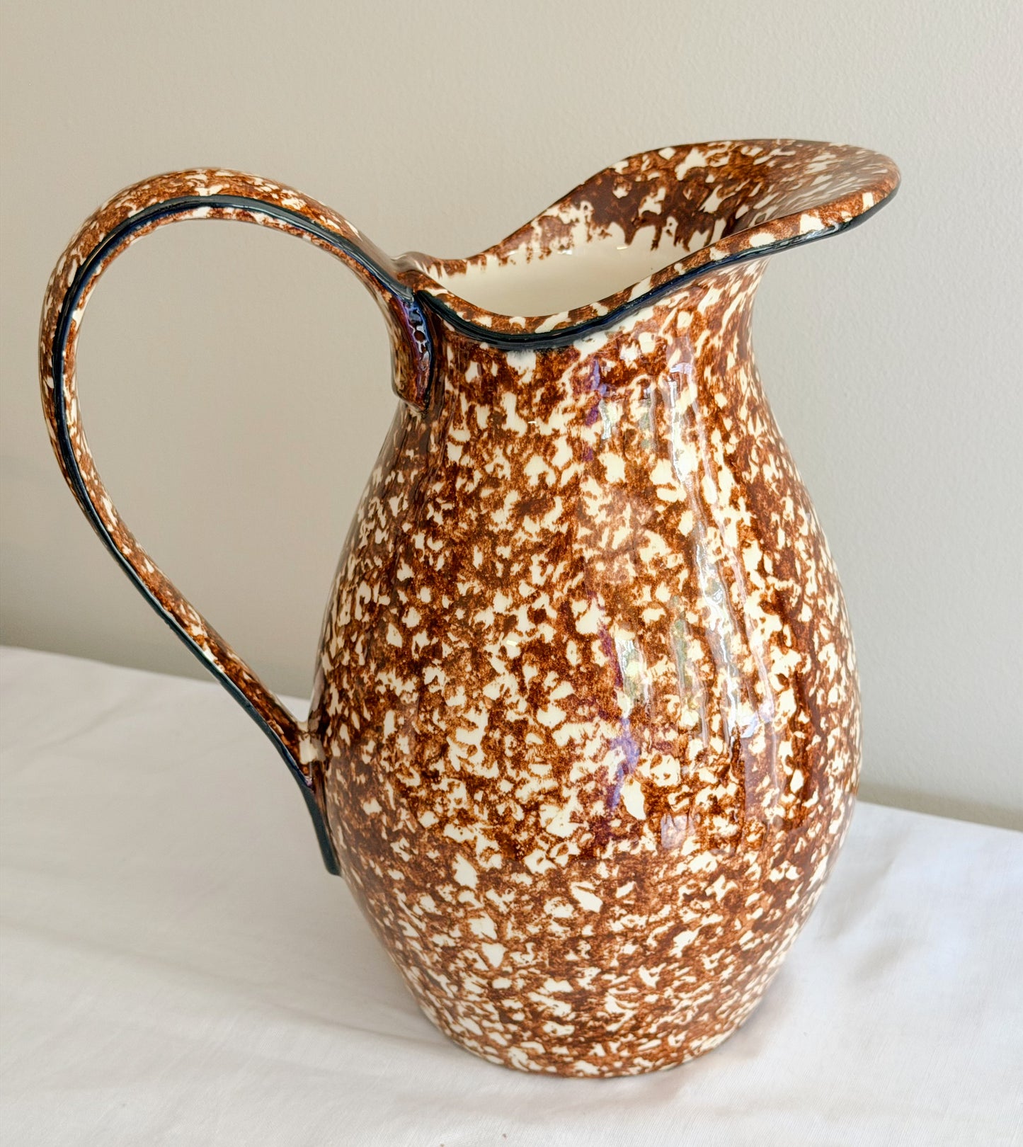 Vintage Stangl Spongeware Pitcher & Bowl Set