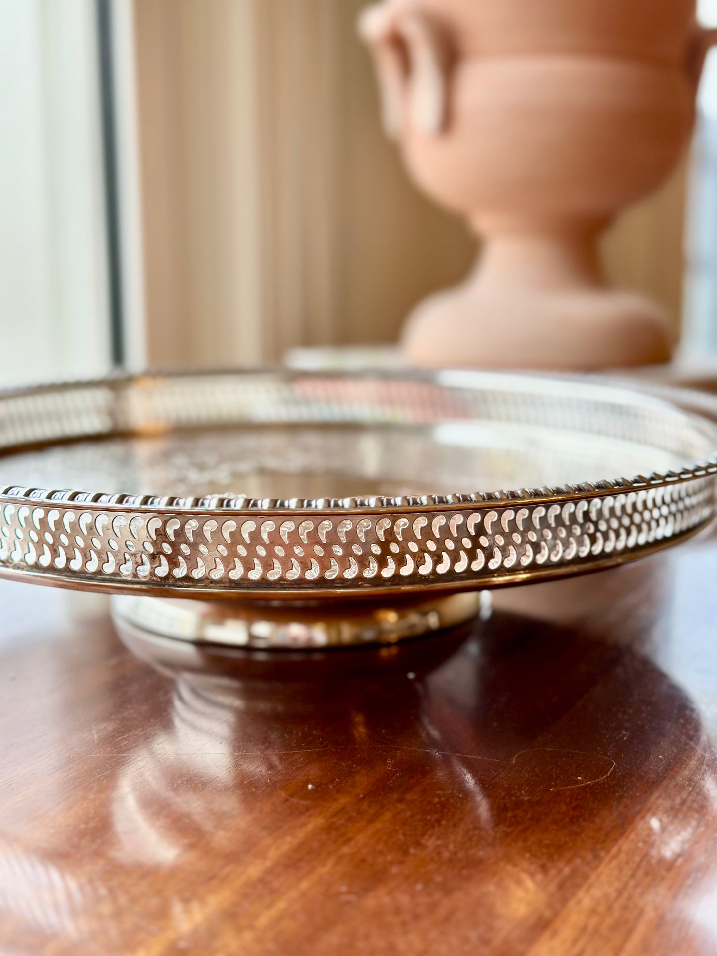 Vintage Silver Lazy Susan