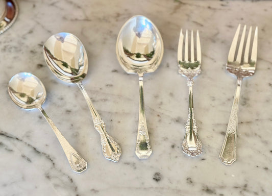 Mixed Set of Silverplate Serving Utensils (Set of 5)
