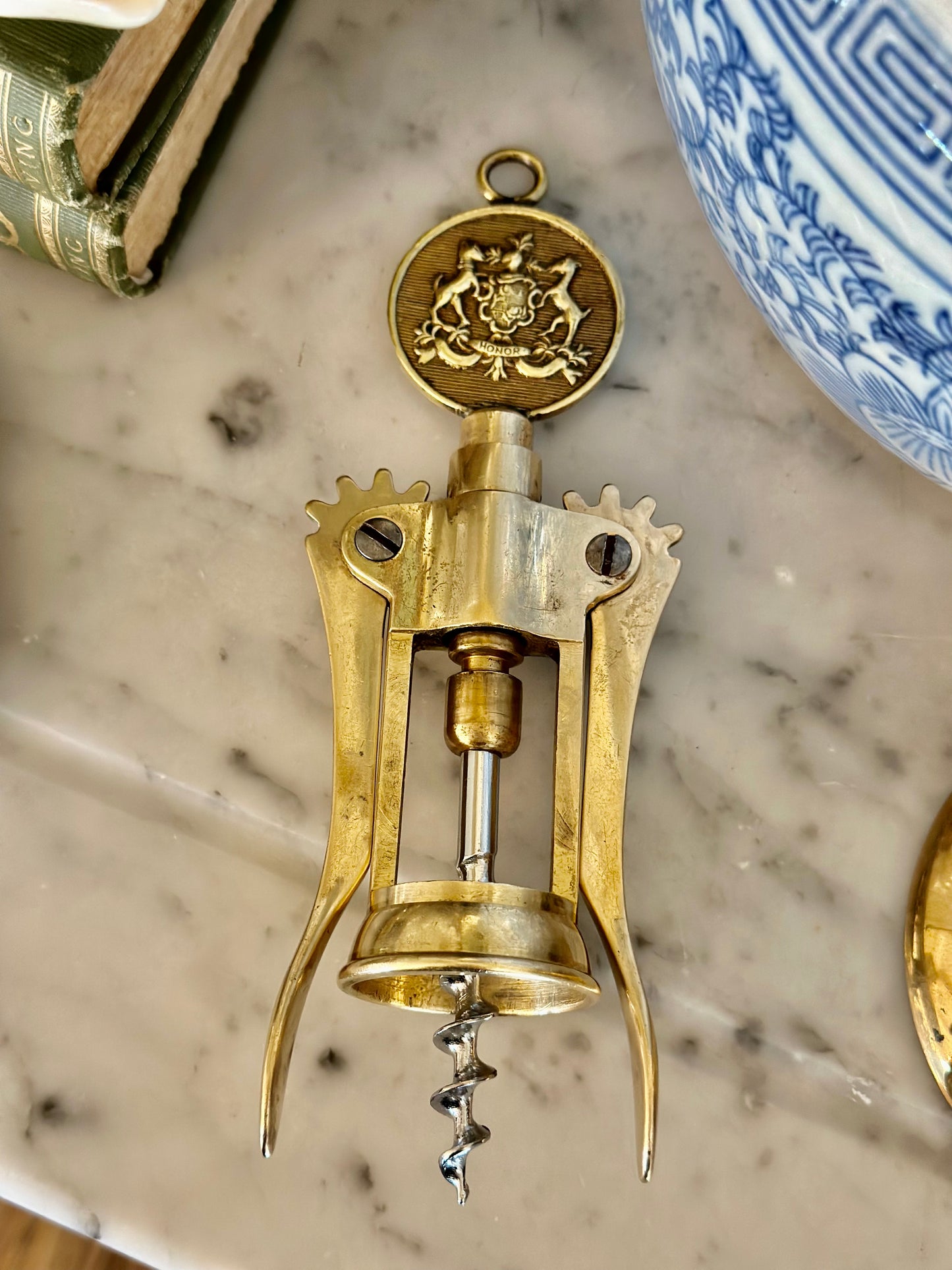 Brass Honor Crest Corkscrew