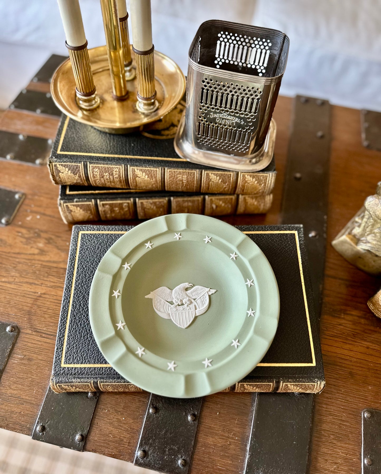 Wedgwood Celadon Jasperware ‘Executive’ Ashtray