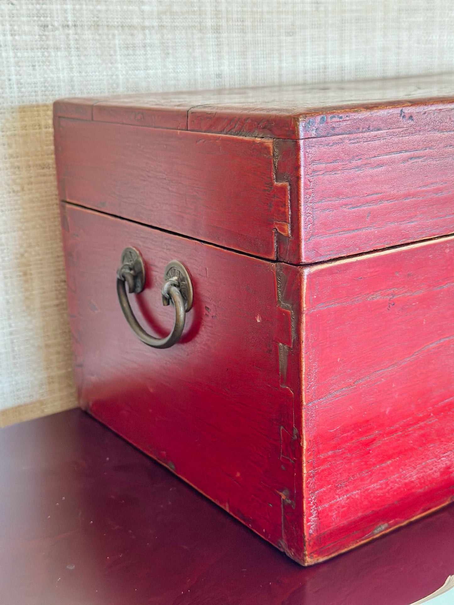 Antique Chinese Lacquered Wooden Box