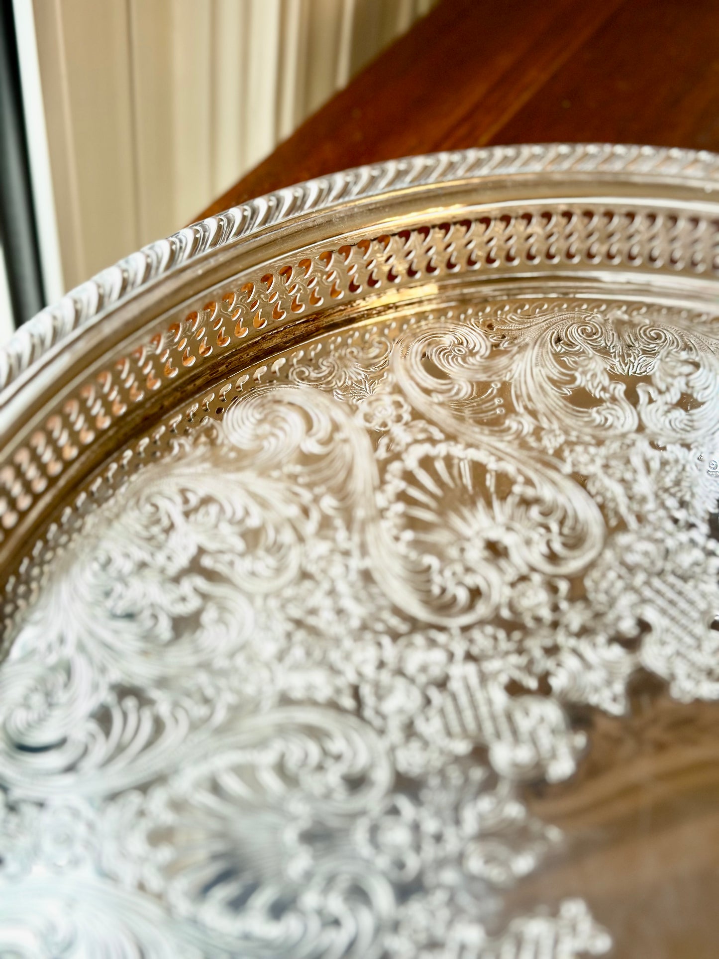 Vintage Silver Lazy Susan