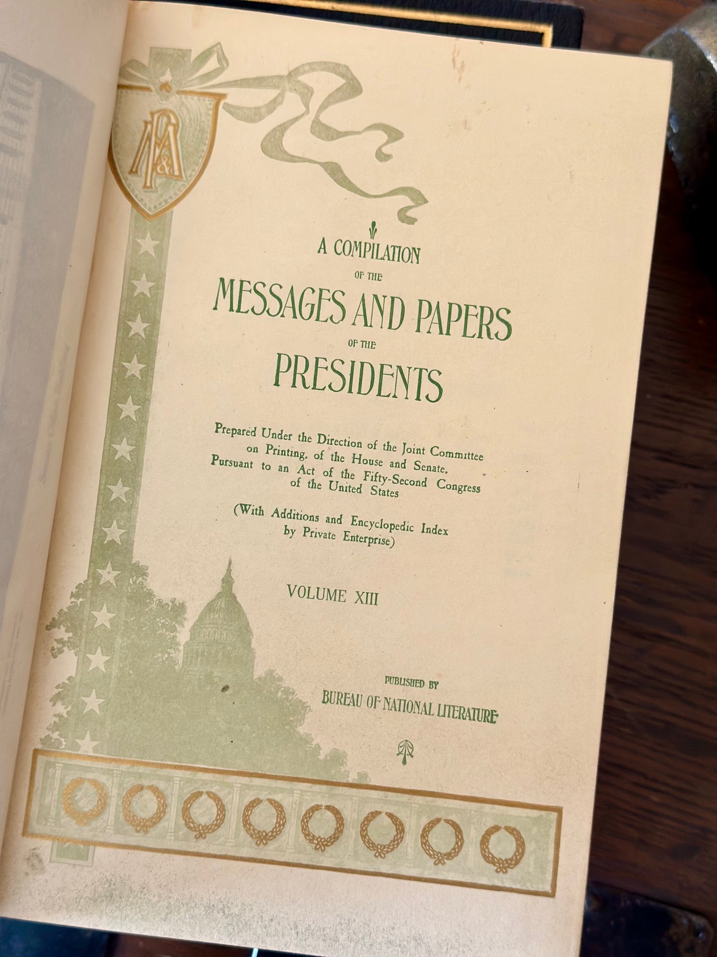 Messages & Papers of the Presidents Antique Books, Volumes IX-XVI