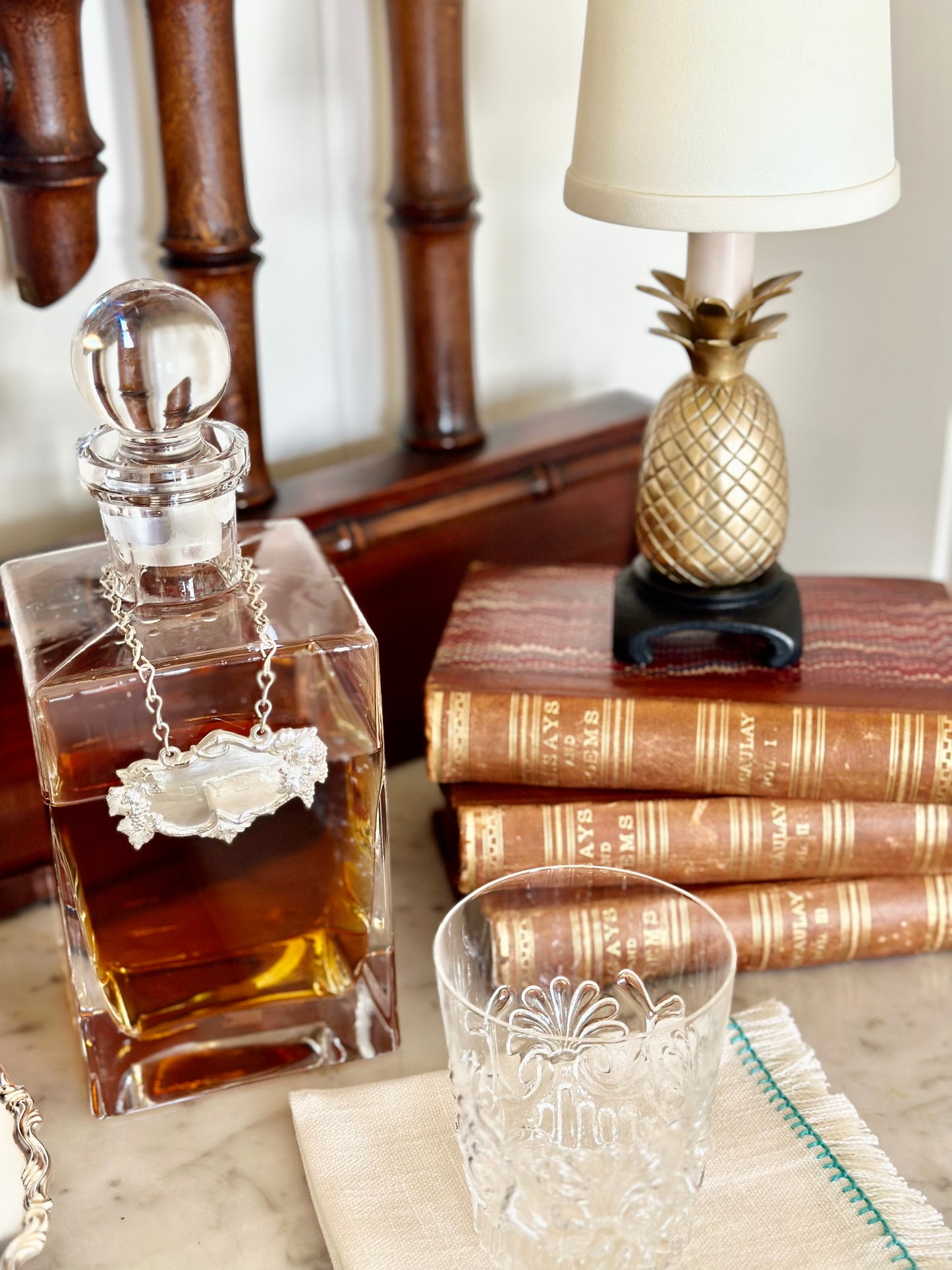 Antique Leather Bound Books (Set of 3)