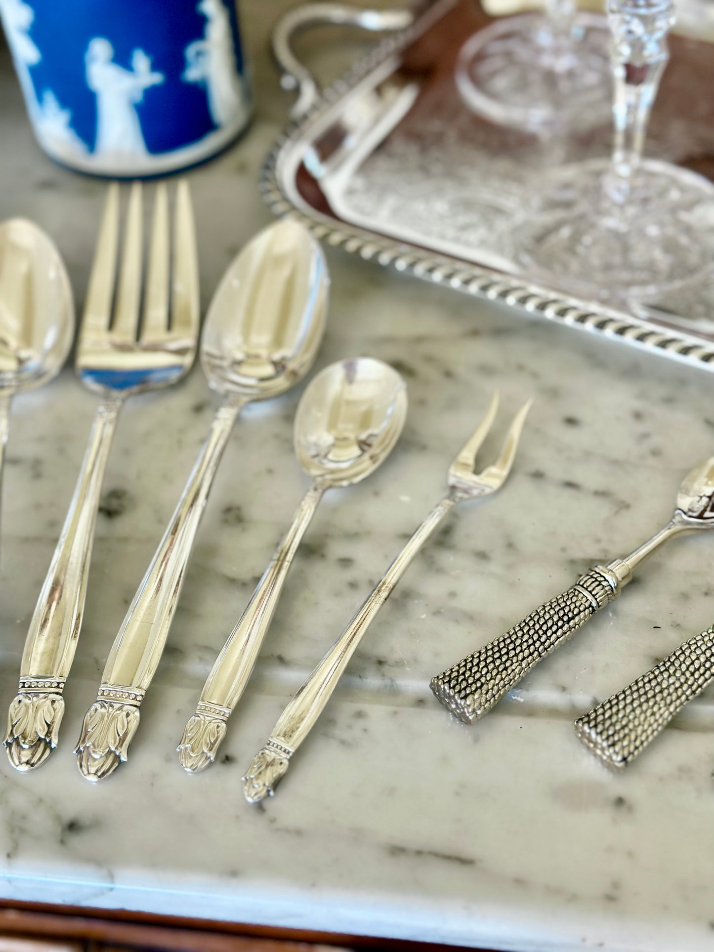 Silverplate Serving Utensil Set (7 pieces)