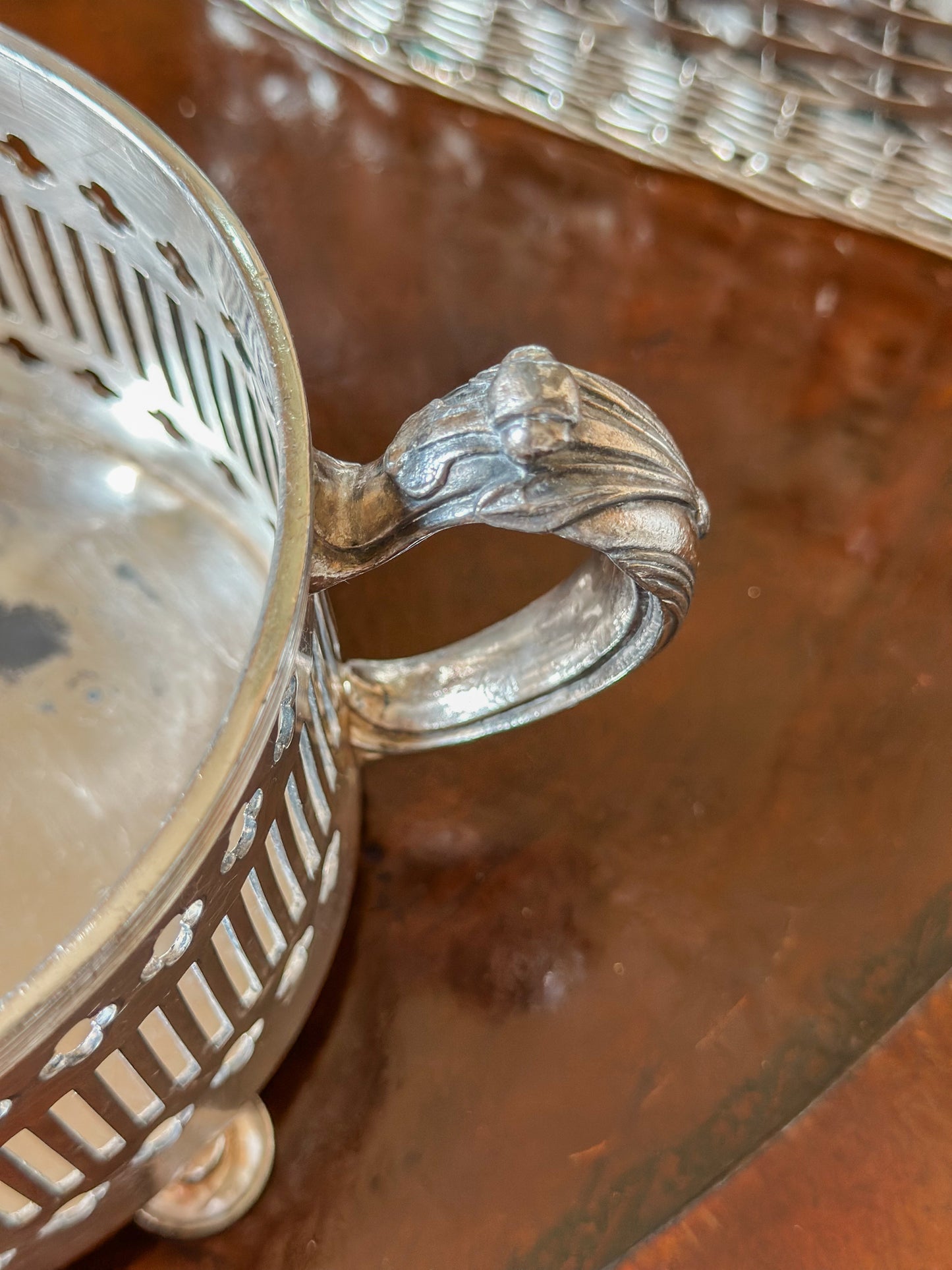 Silverplate Footed Jardinière