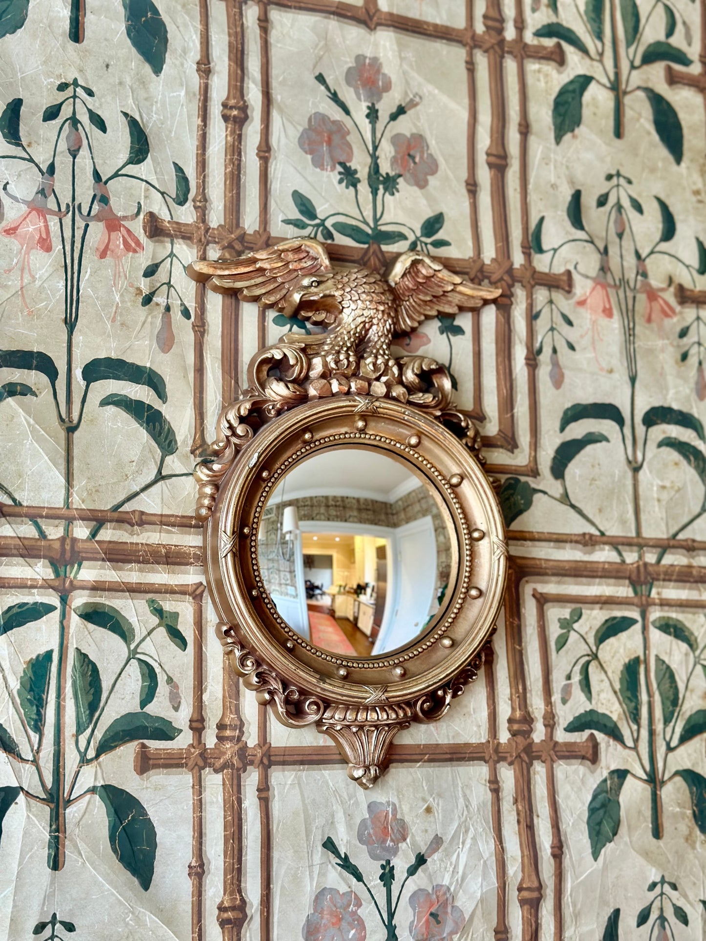 Vintage Federal Eagle Convex Mirror