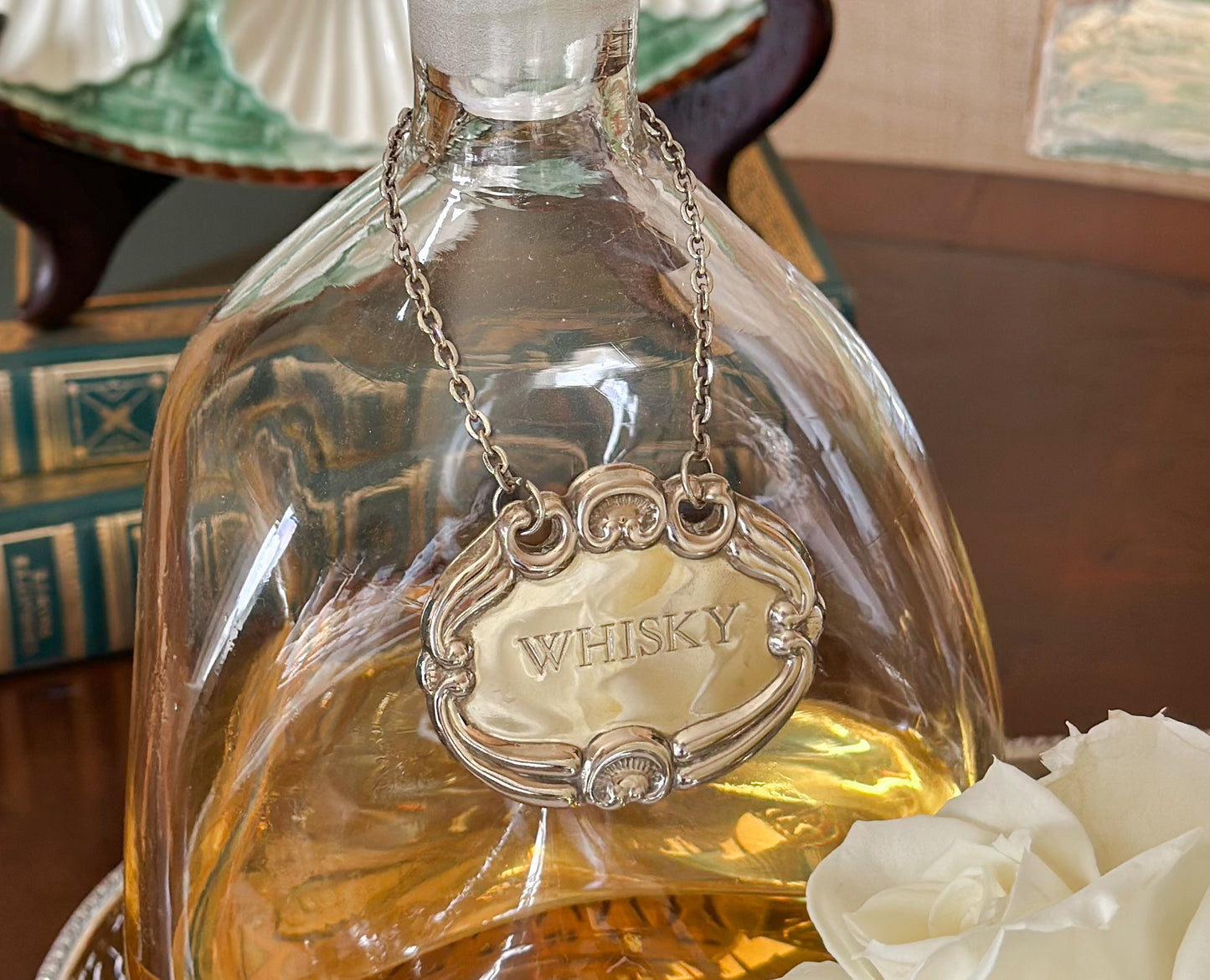‘Whisky’ Silverplate Decanter Tag