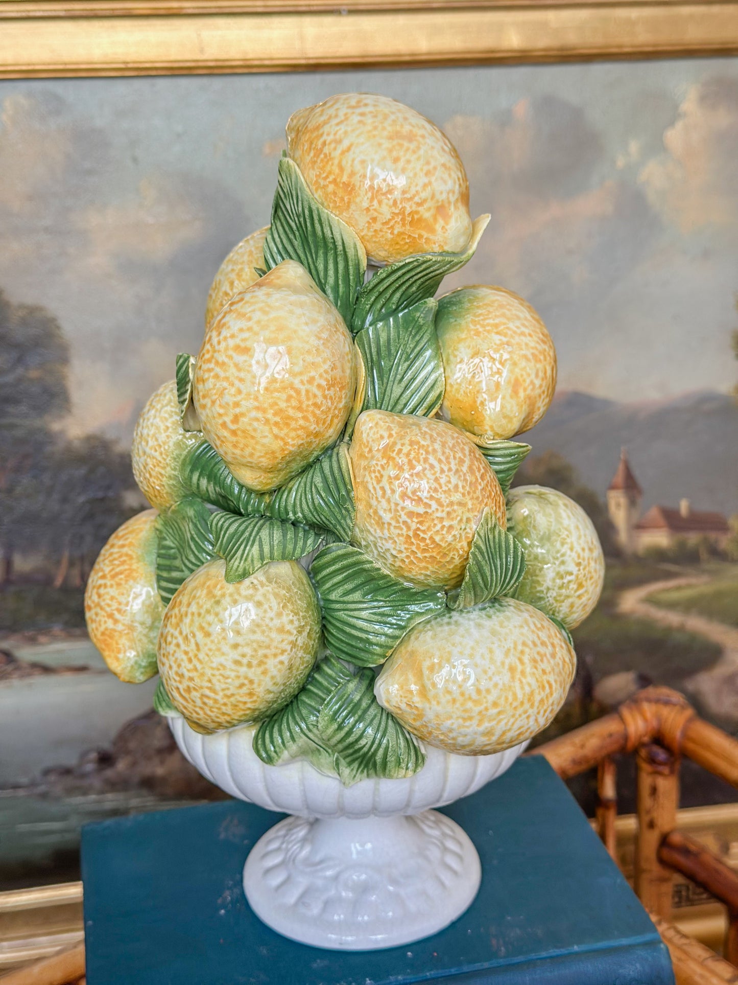 Italian Porcelain Lemon Topiary