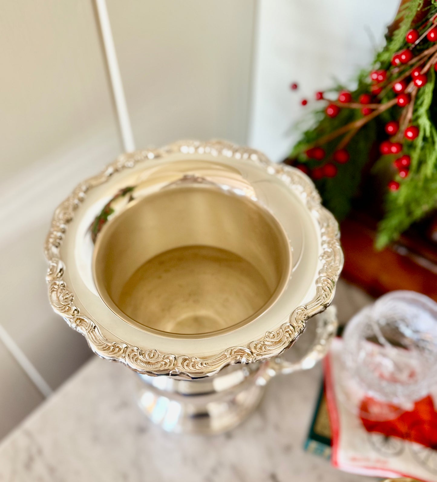 Silverplate Trophy Champagne Bucket