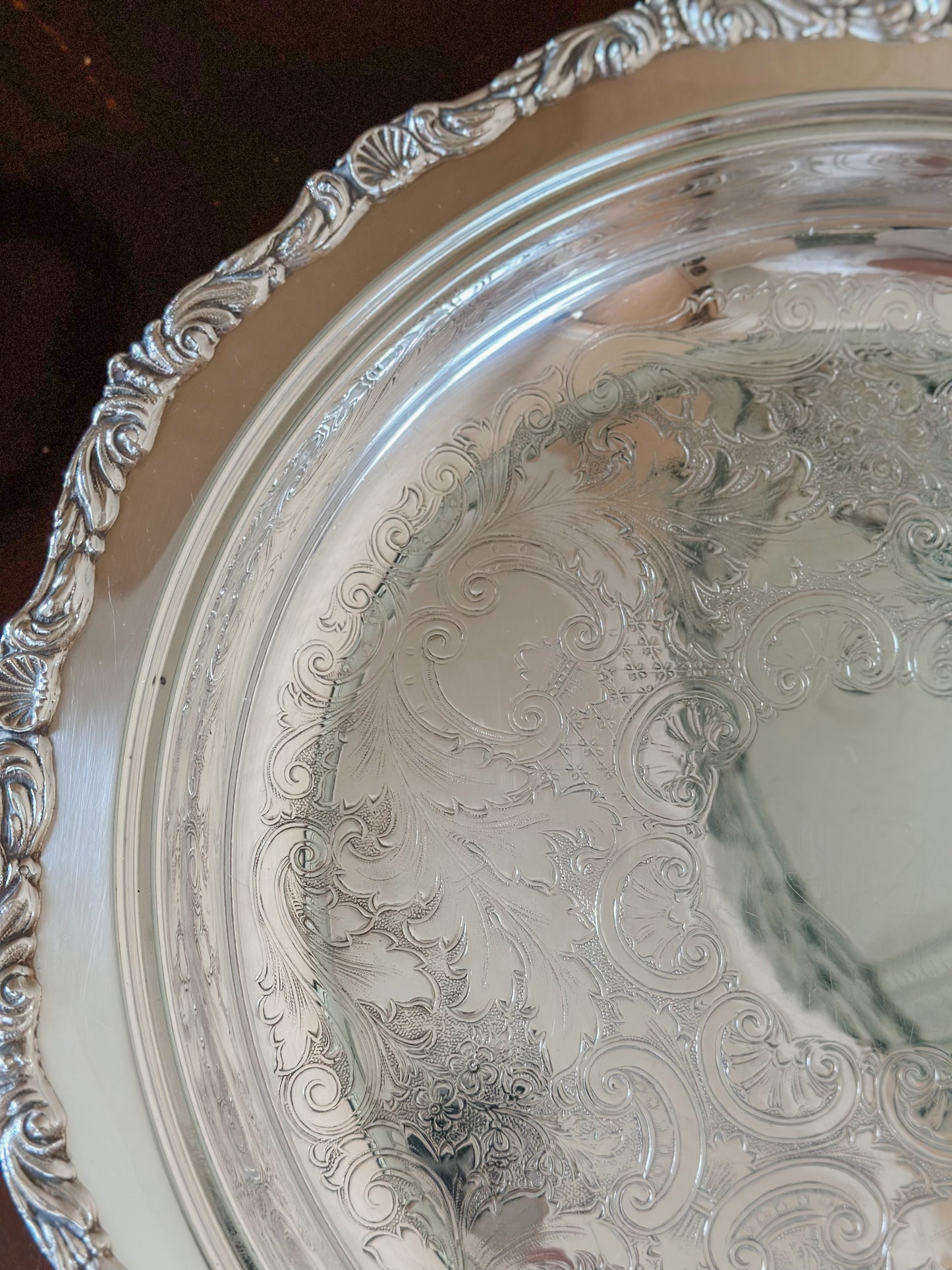 Vintage Silverplate Footed Serving Dish