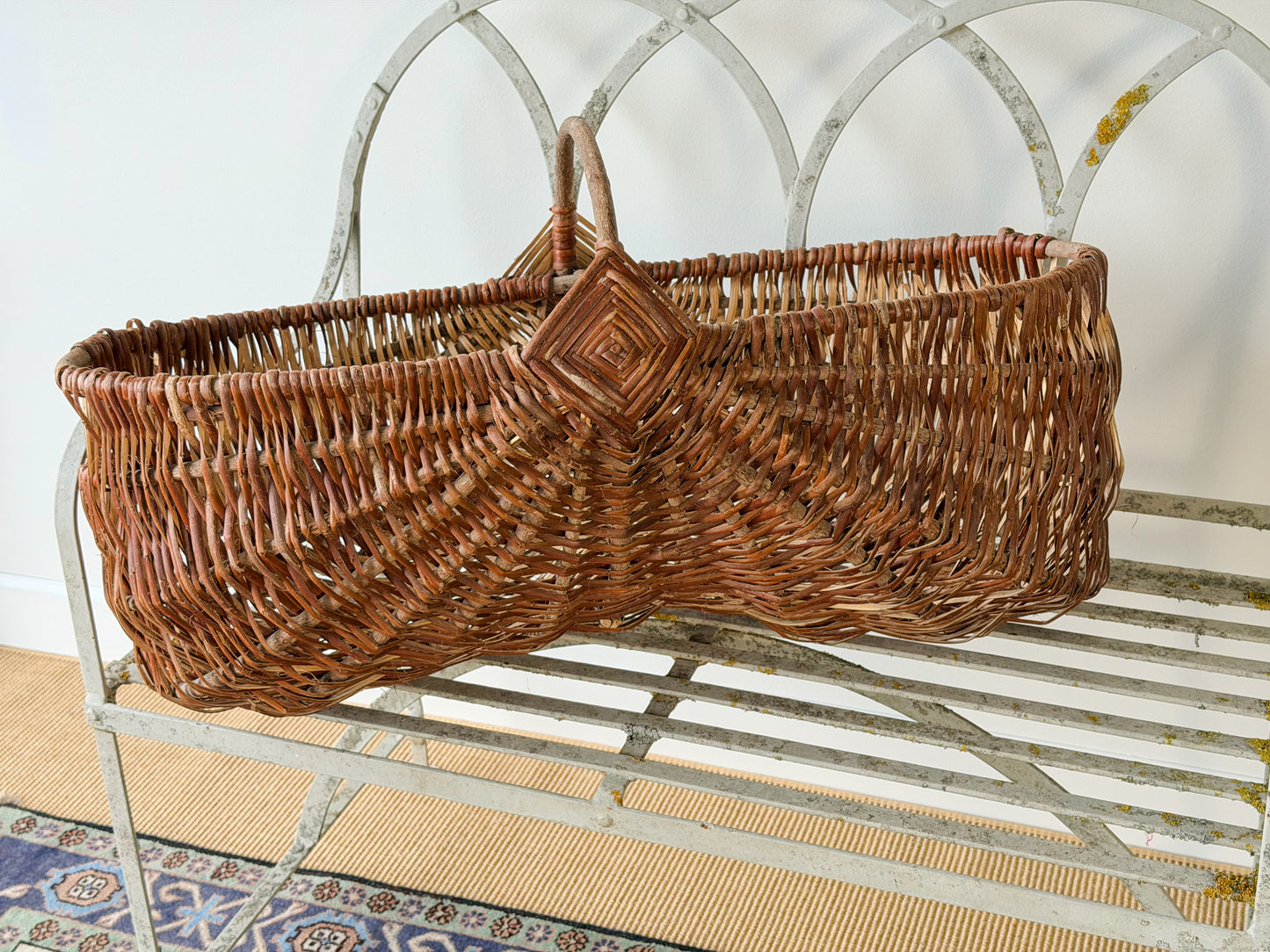 Antique Wrought Iron Garden Bench