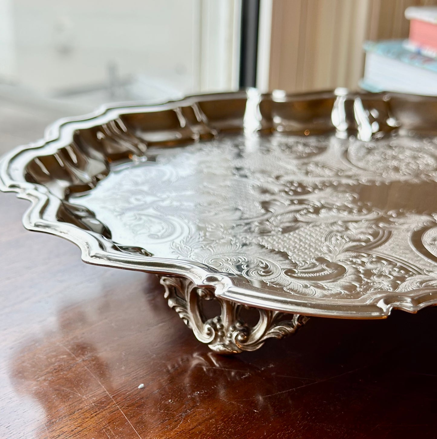 Footed Silver Tray