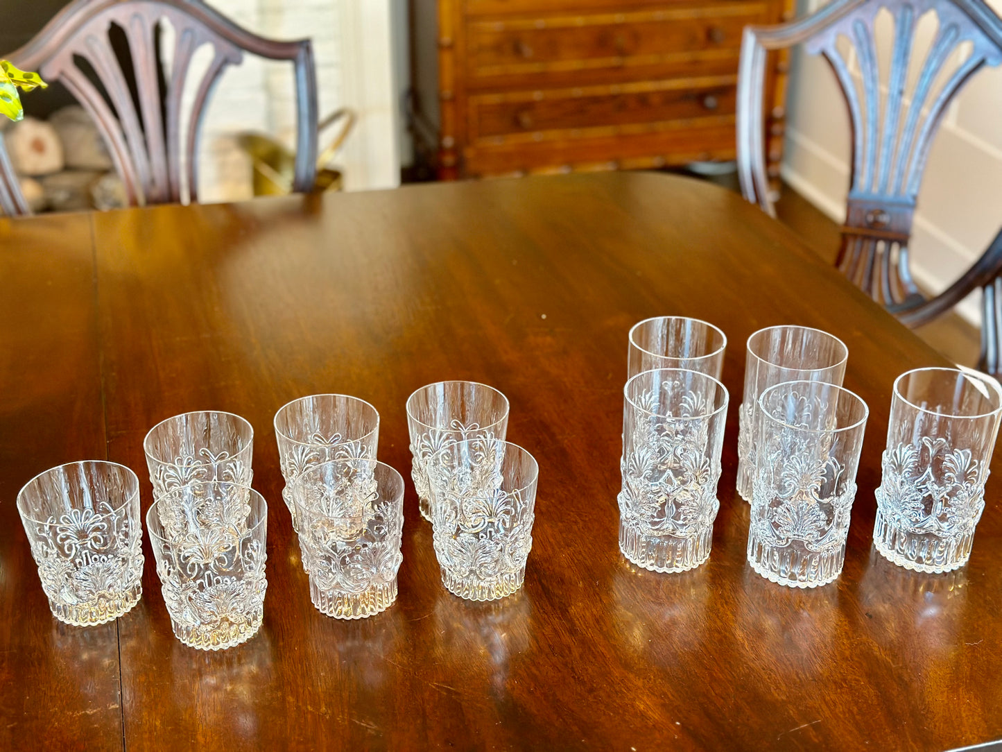 Early American Reproduction Highball & Water Glasses (Set of 12)