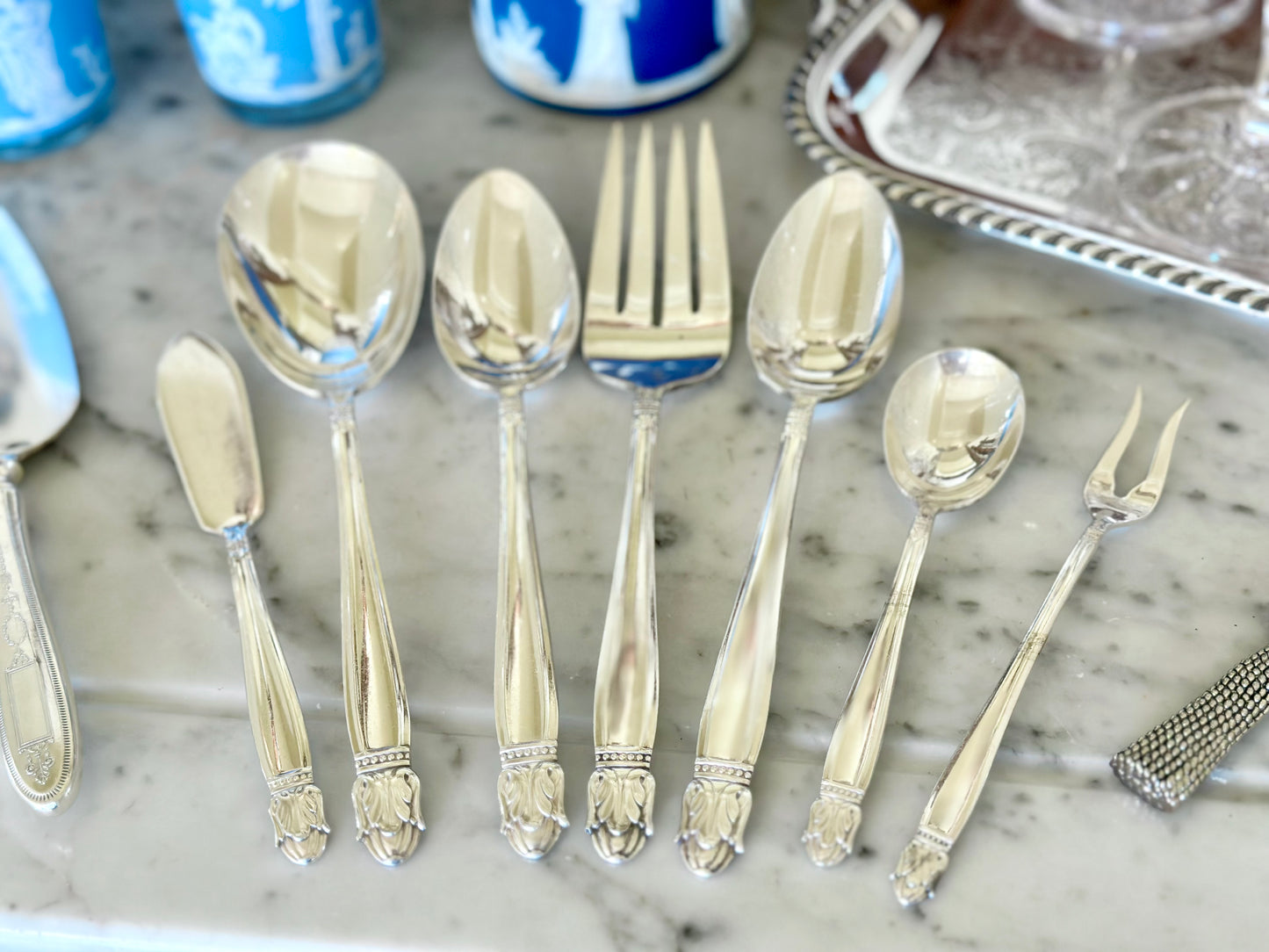Silverplate Serving Utensil Set (7 pieces)