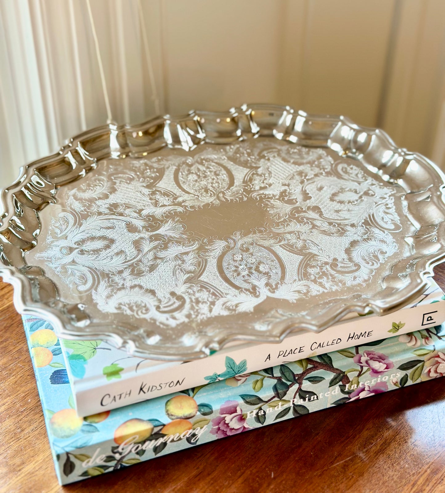 Footed Silver Tray