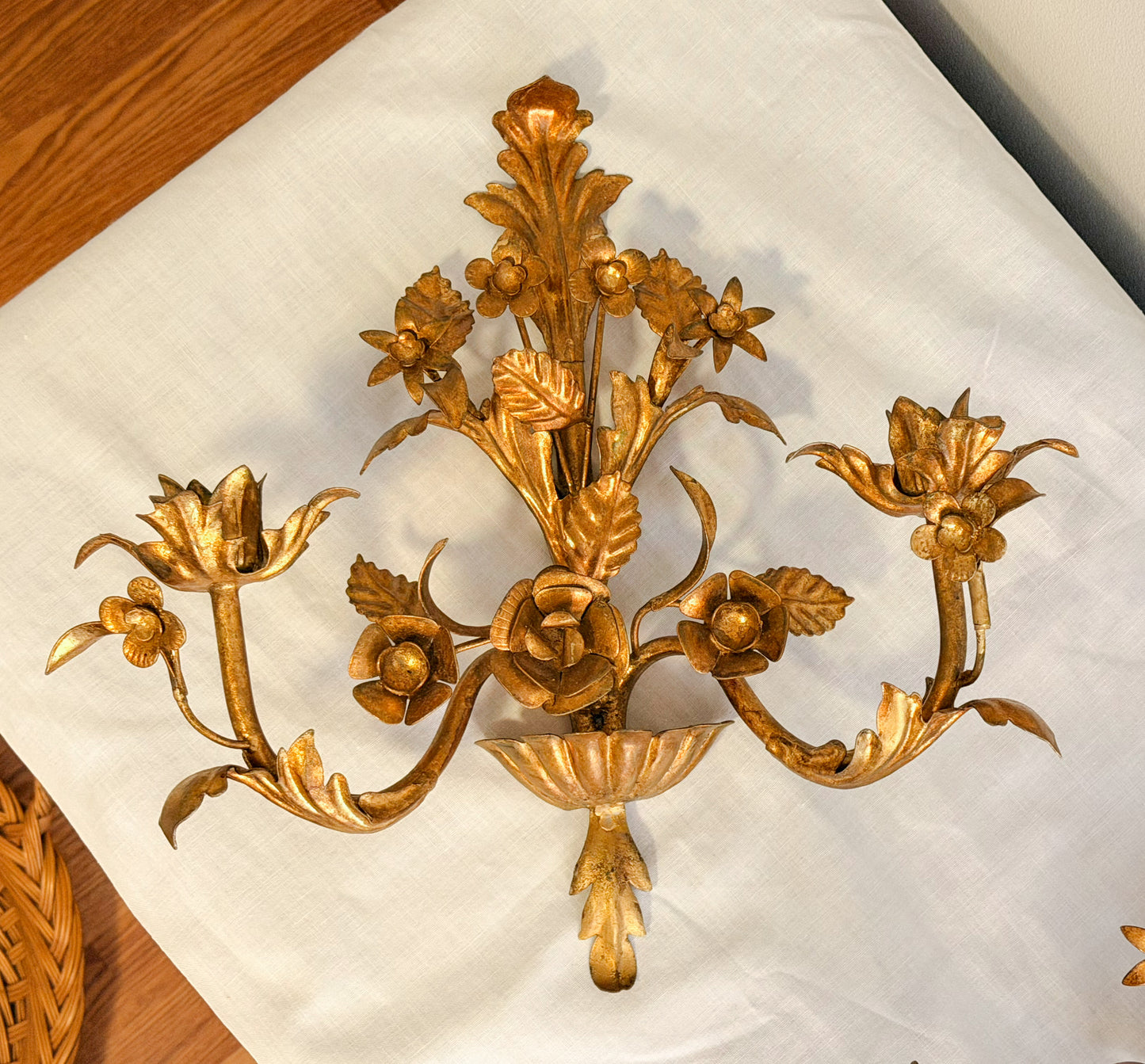 Vintage Italian Tole Sconce