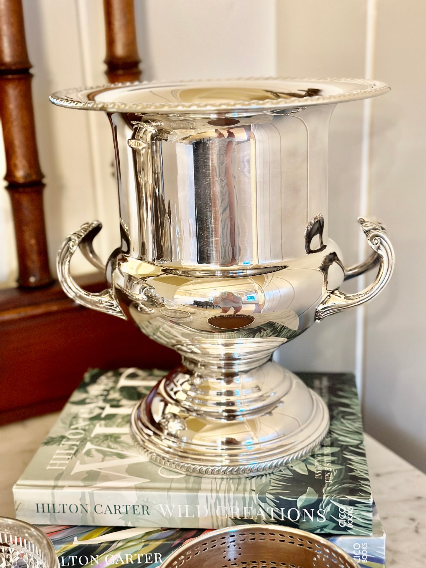 Silverplate Trophy Style Champagne Bucket