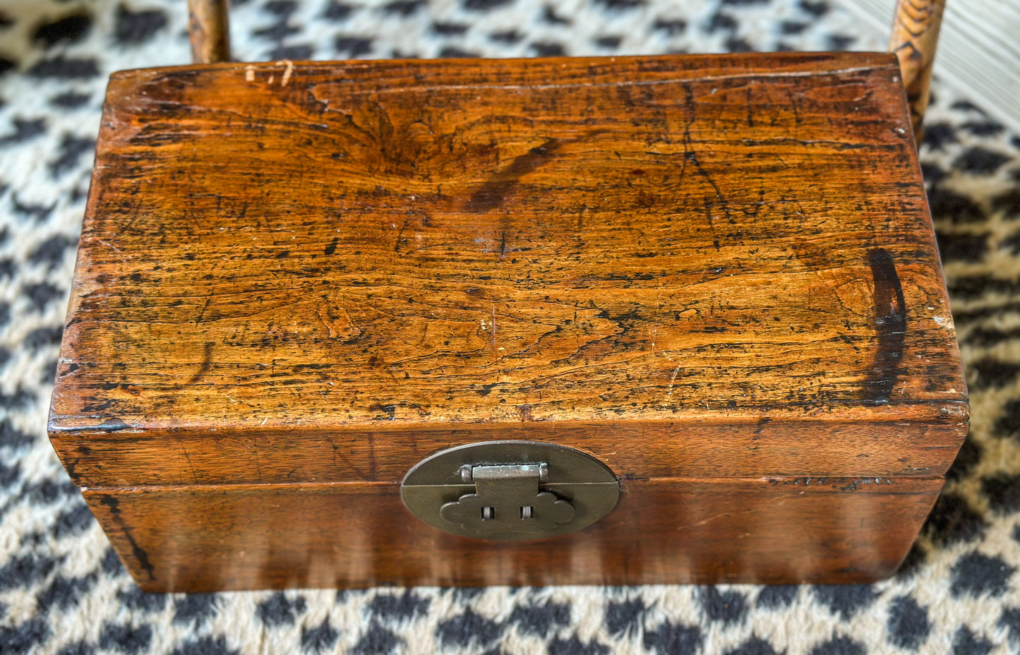 Antique Chinese Lacquered Wooden Box