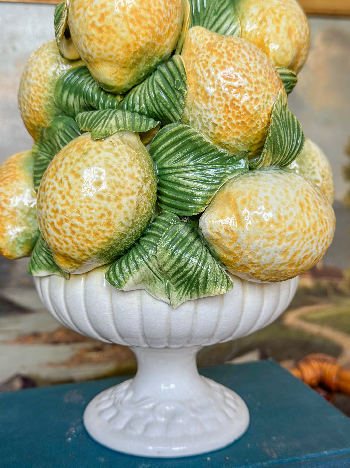 Italian Porcelain Lemon Topiary