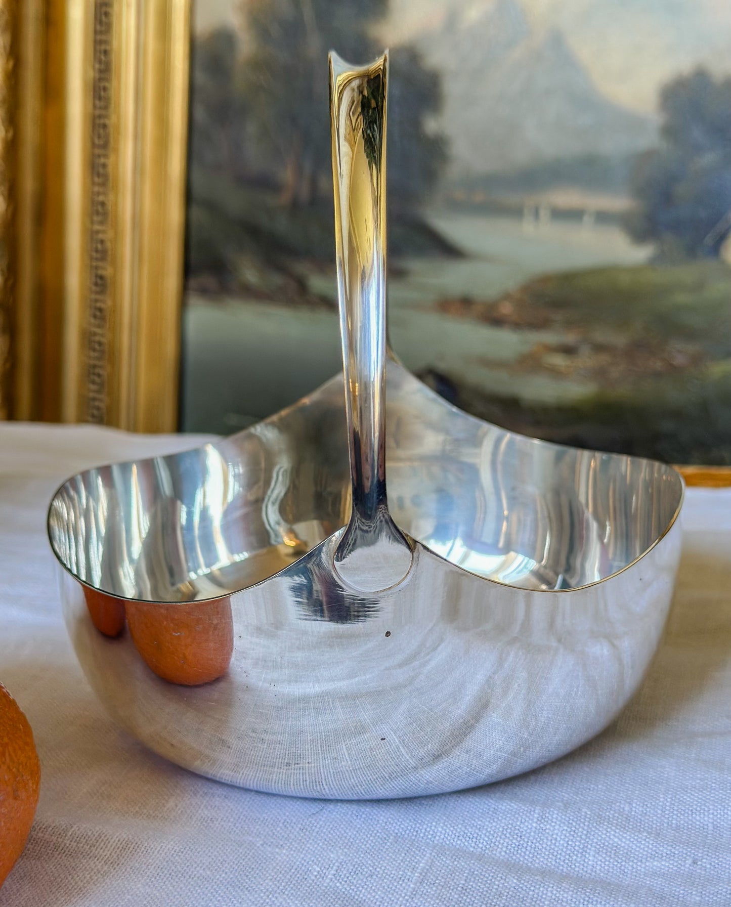 Vintage Danish Silverplate Basket