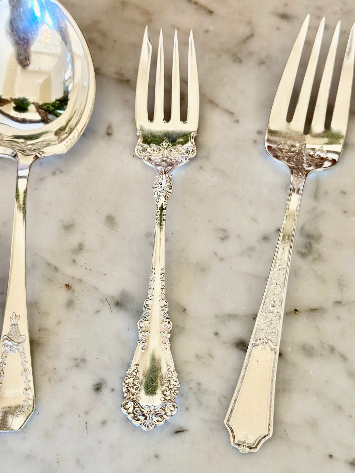 Mixed Set of Silverplate Serving Utensils (Set of 5)