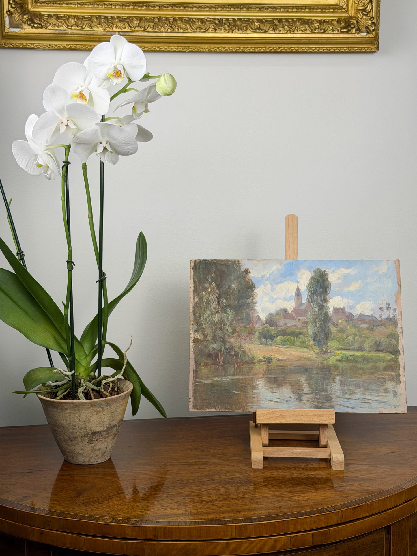 ‘Lone Cypress” Oil on Panel Painting by Edmond Quinton