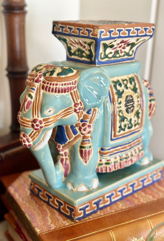 Vintage Chinoiserie Elephant Plant Stand