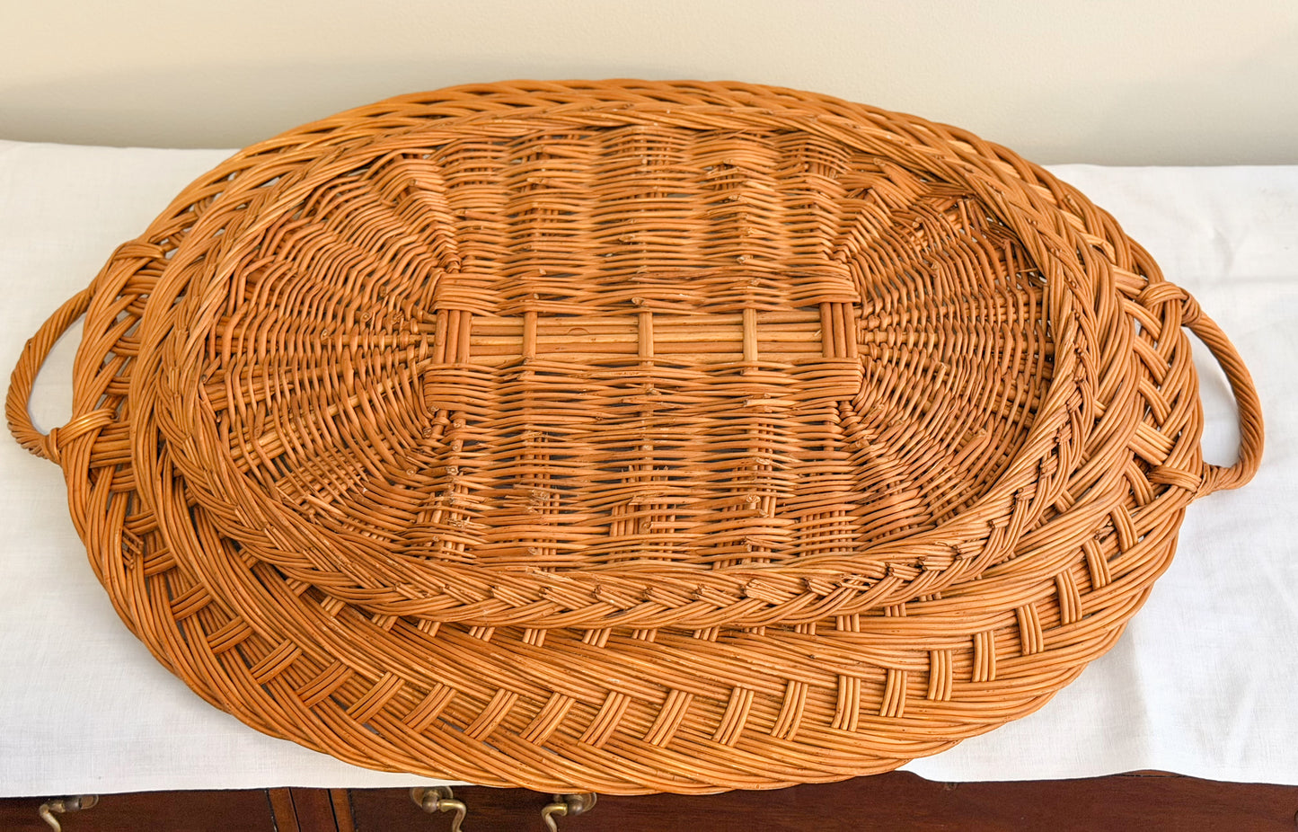 Large Wicker Serving Tray