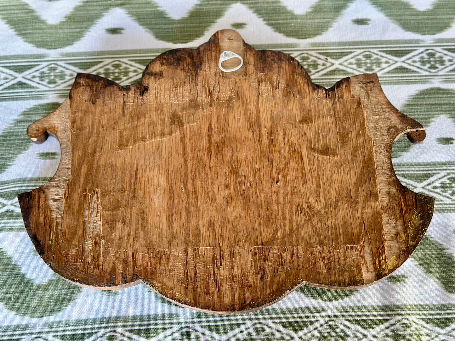 Wooden Wall Hanging with Cast Iron Vintage Car