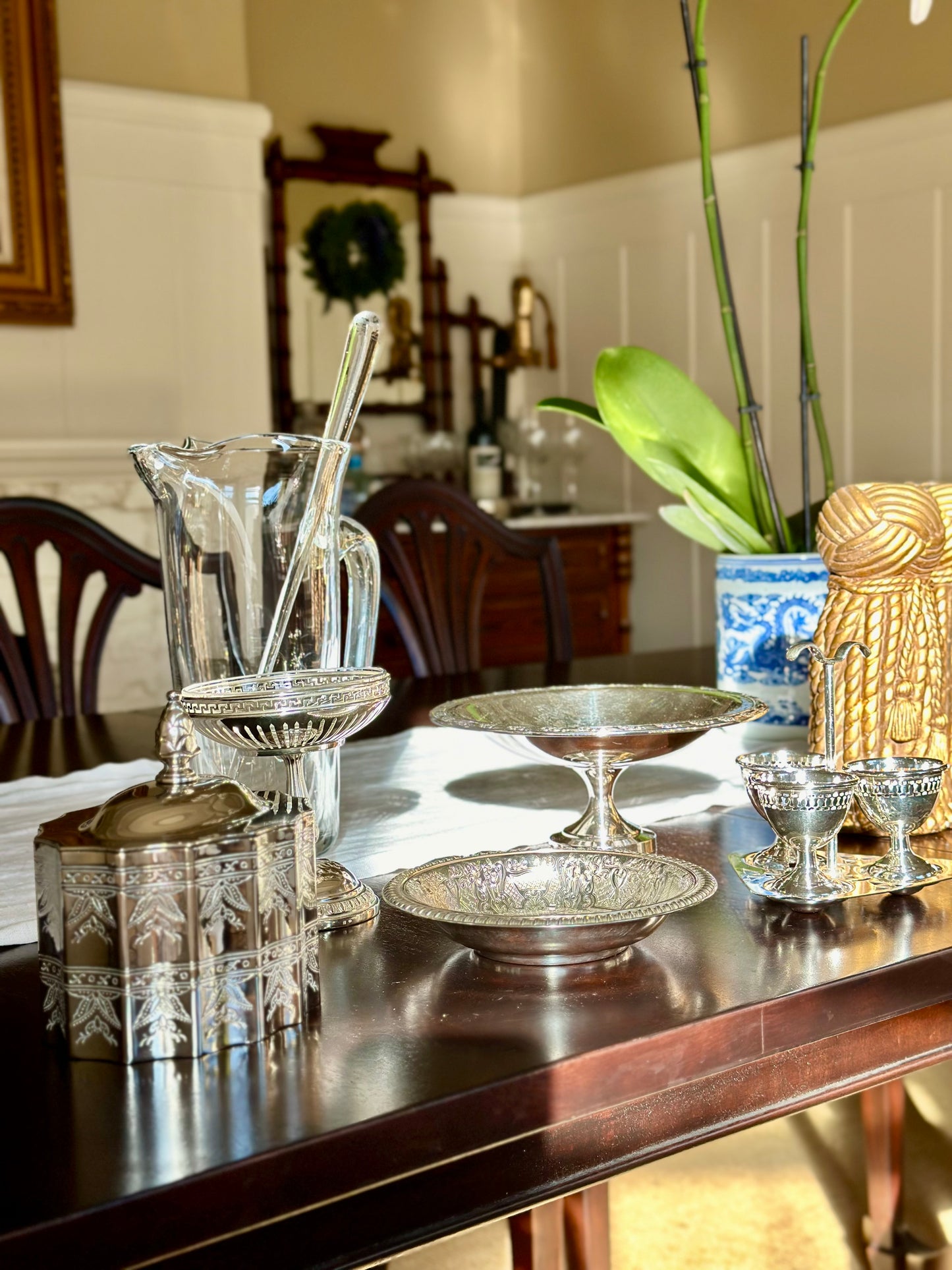 Vintage Kosta Sweden Glass Martini Pitcher and Stirrer