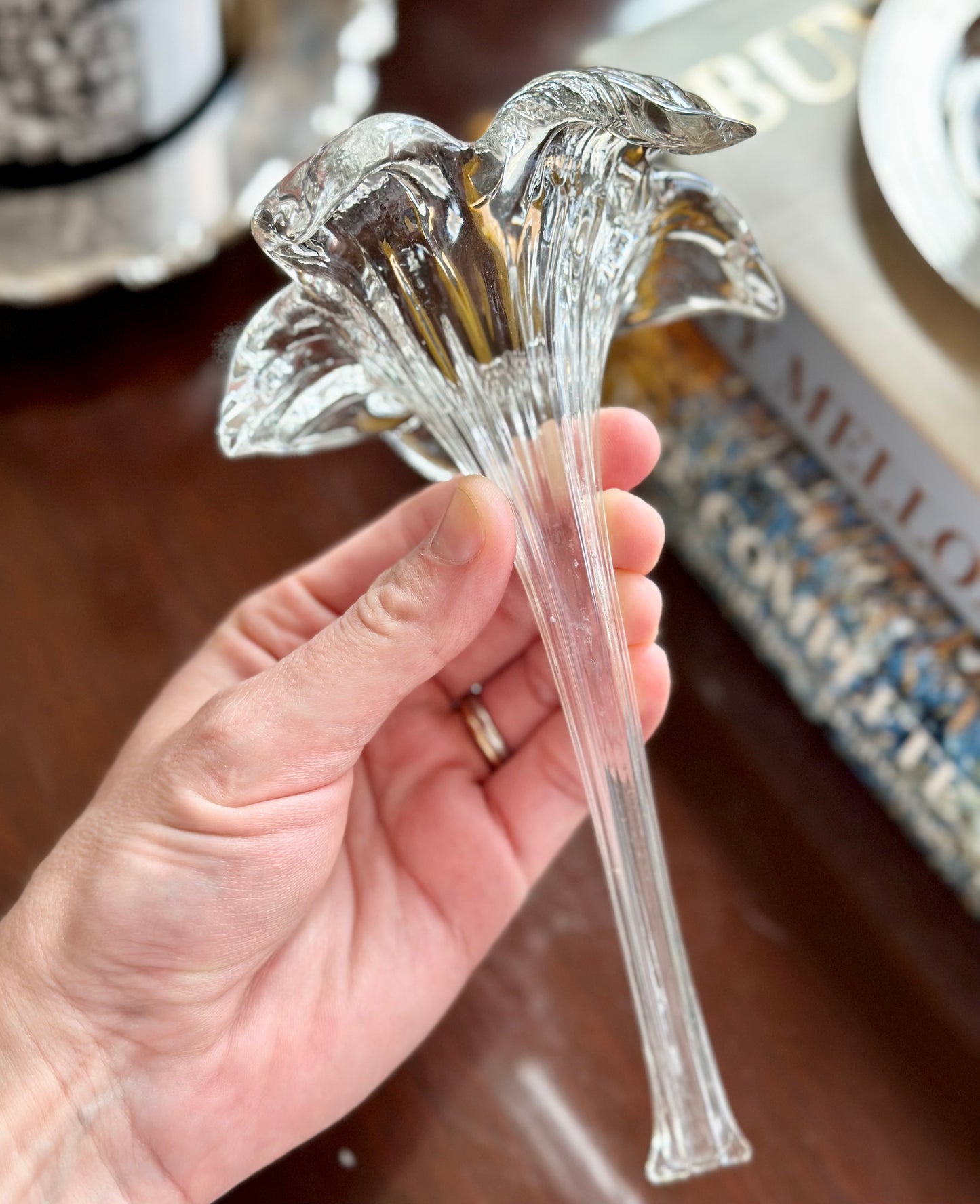 Crystal Lily Stem Vase