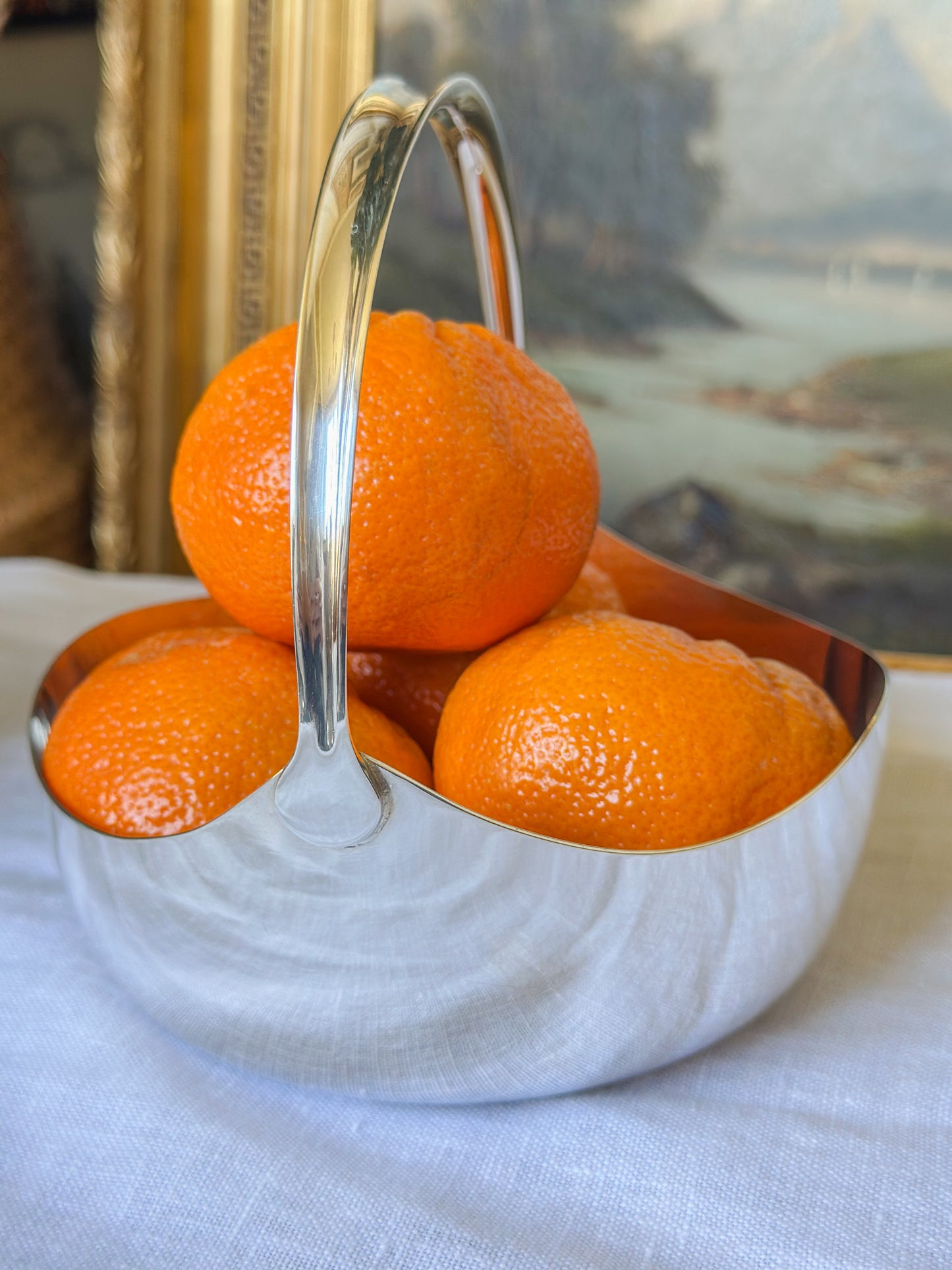 Vintage Danish Silverplate Basket