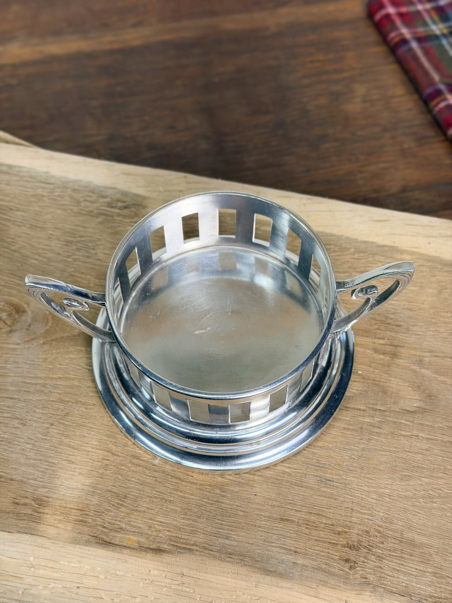 Vintage English Silverplate Wine Coaster