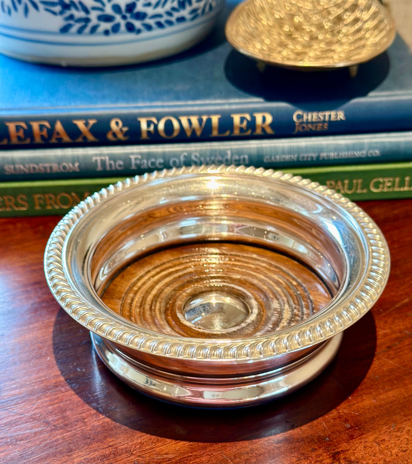 Vintage Silverplate Wine Bottle Coaster