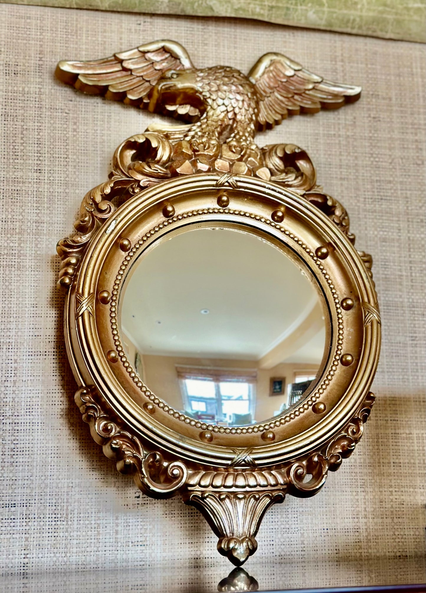Vintage Federal Eagle Convex Mirror