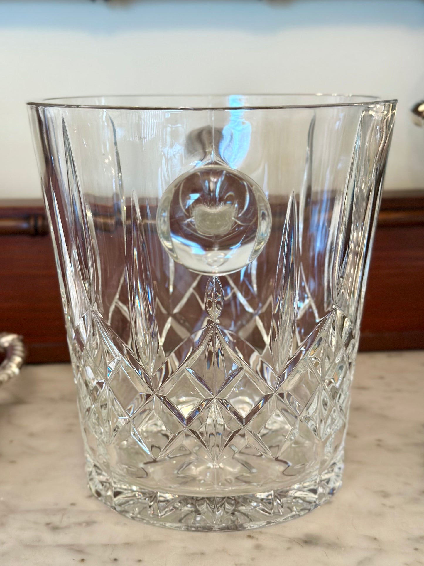 Cut Crystal Ice Bucket