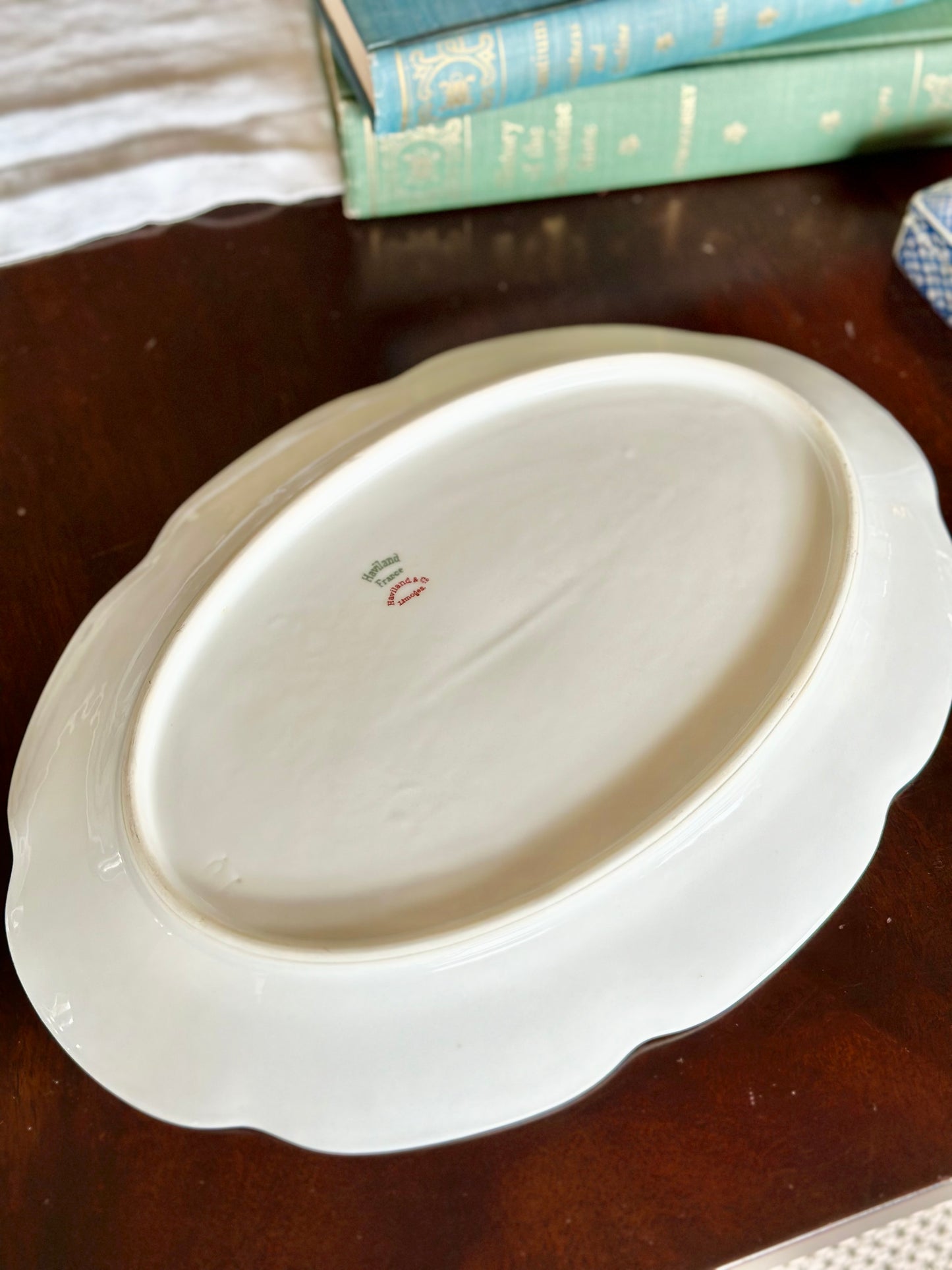 Haviland Limoges Gold-Rimmed Oval Serving Platter