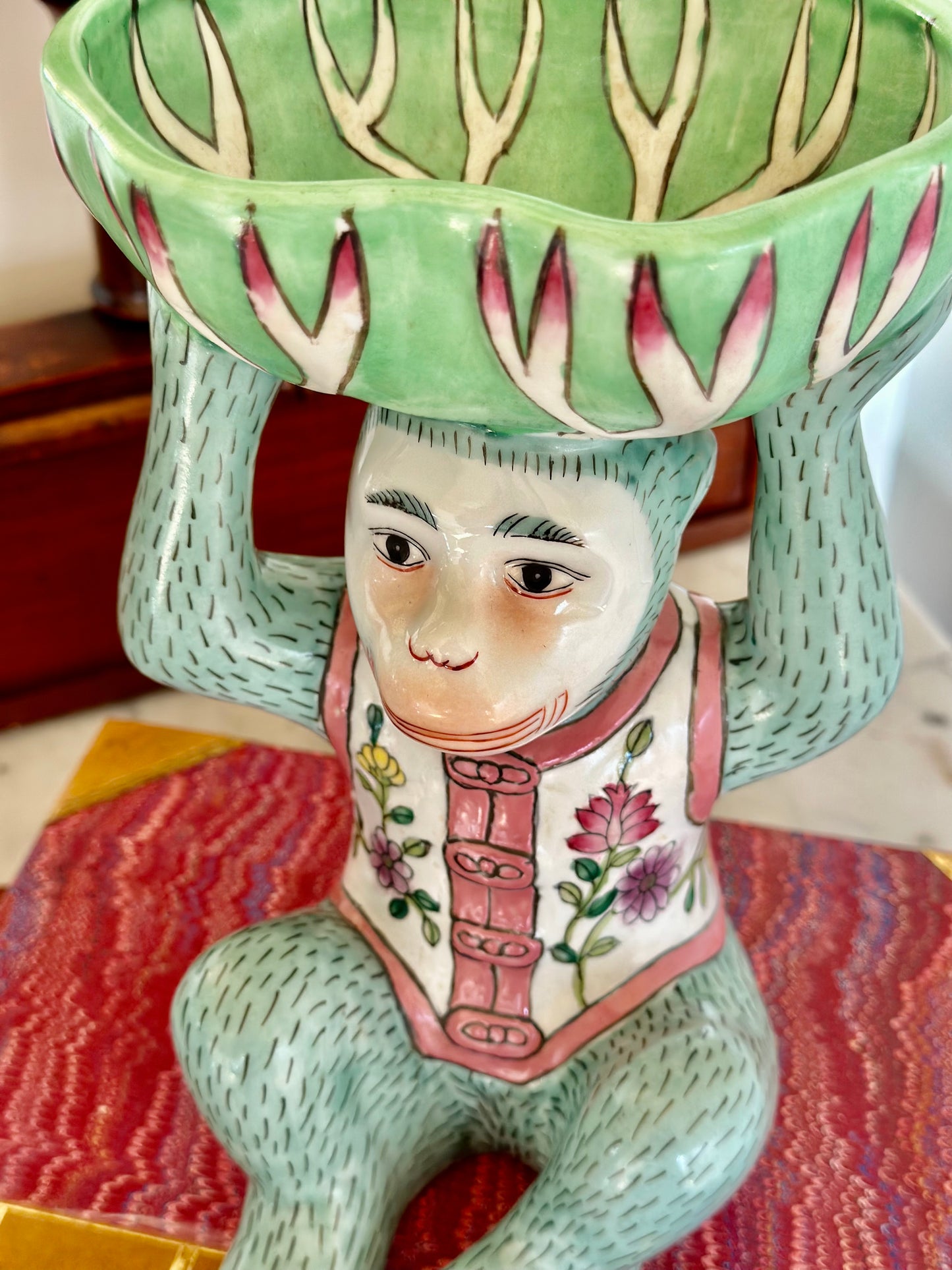 Vintage Monkey and Bok Choy Bowl