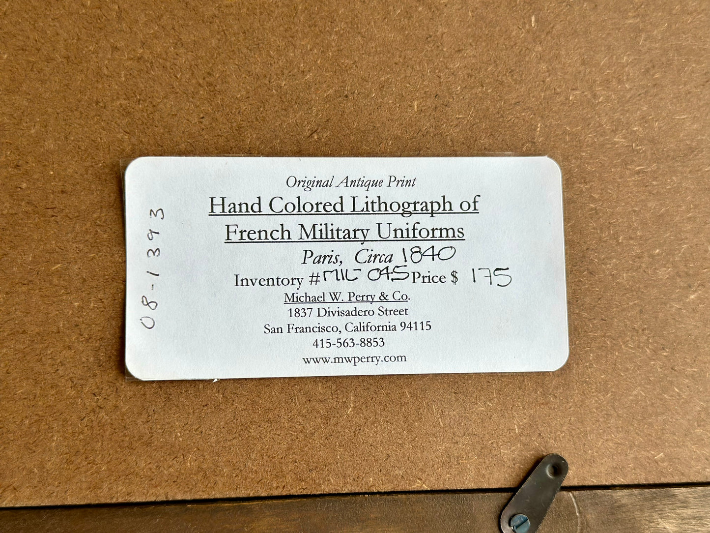 Antique French Empire Military Uniform Hand-Colored Lithographs (Set of 2)