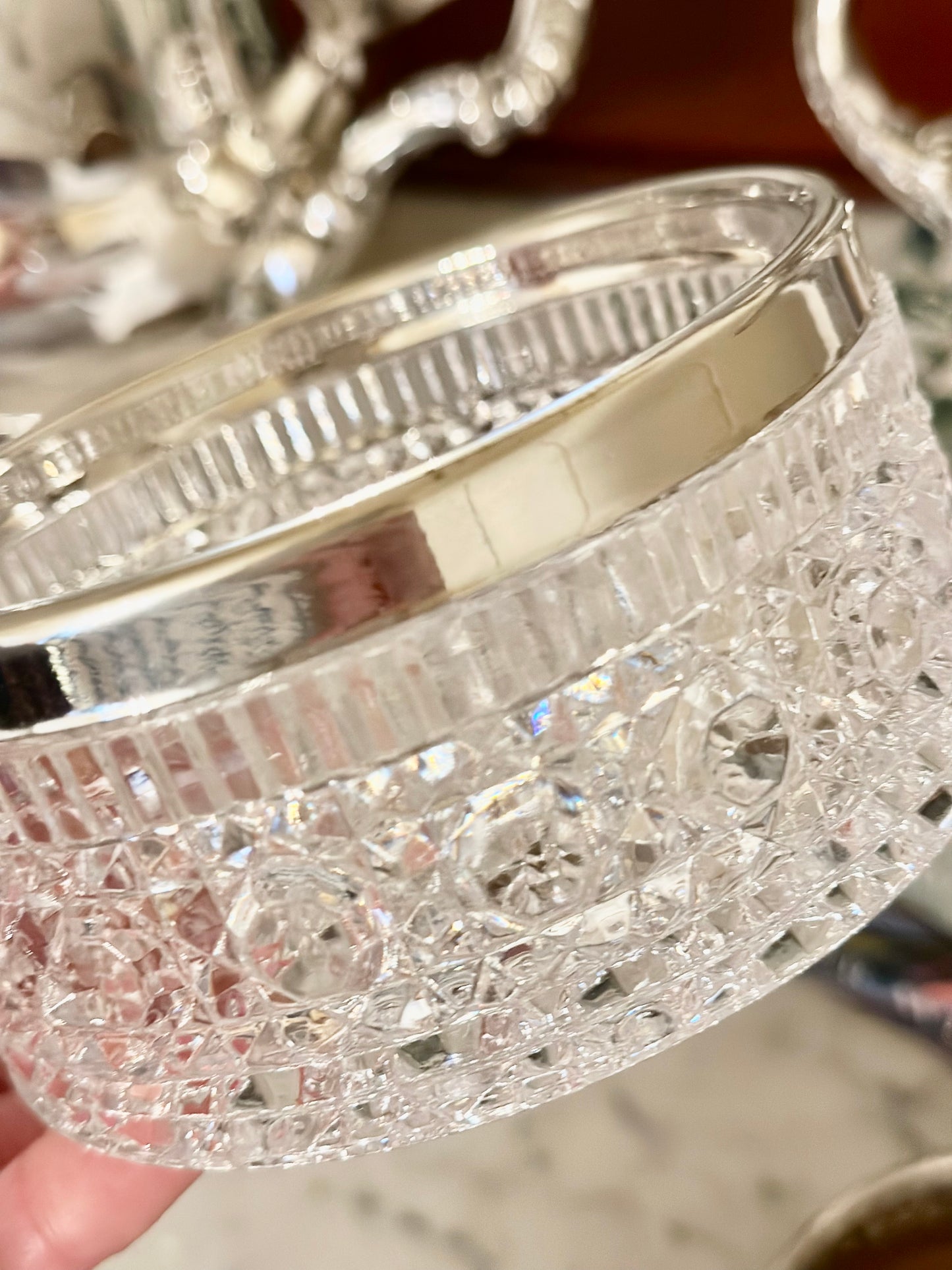 Vintage Crystal Wine Bottle Coaster