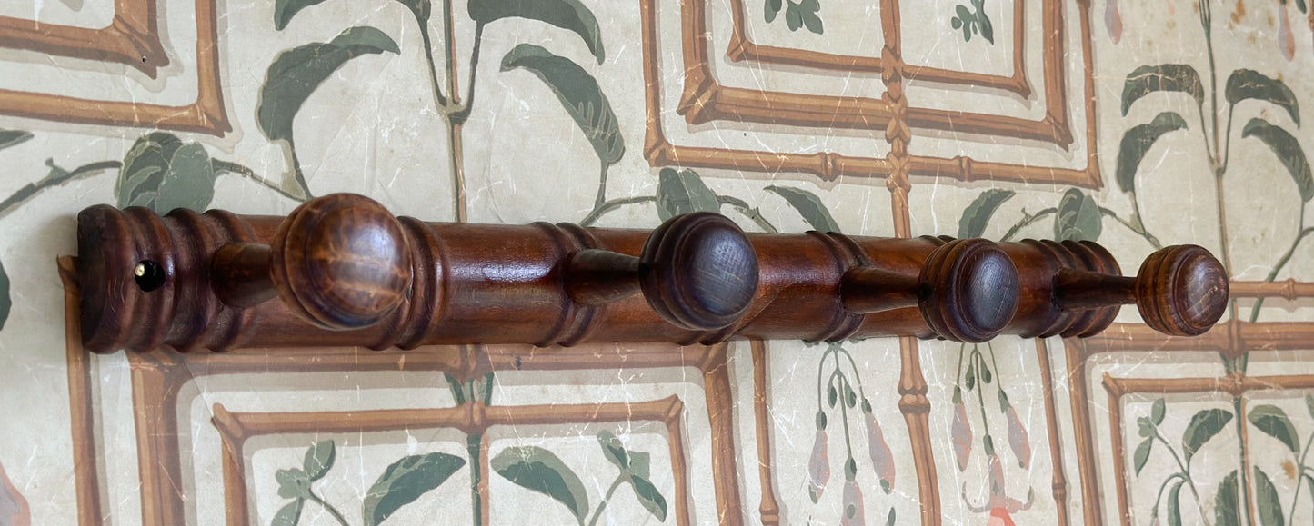 Antique French Faux Bamboo Coat Rack