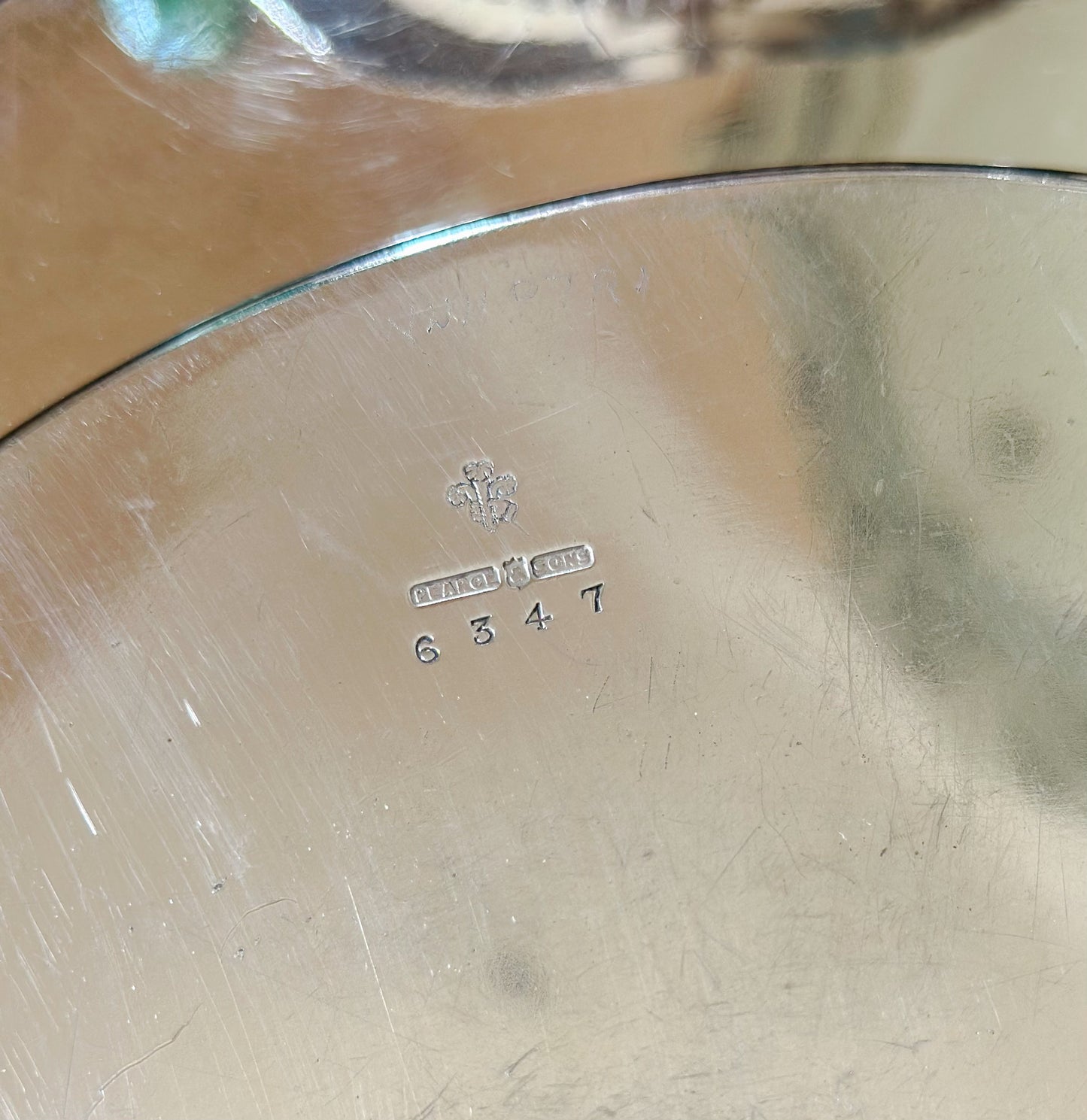 English Silverplate Bread Board