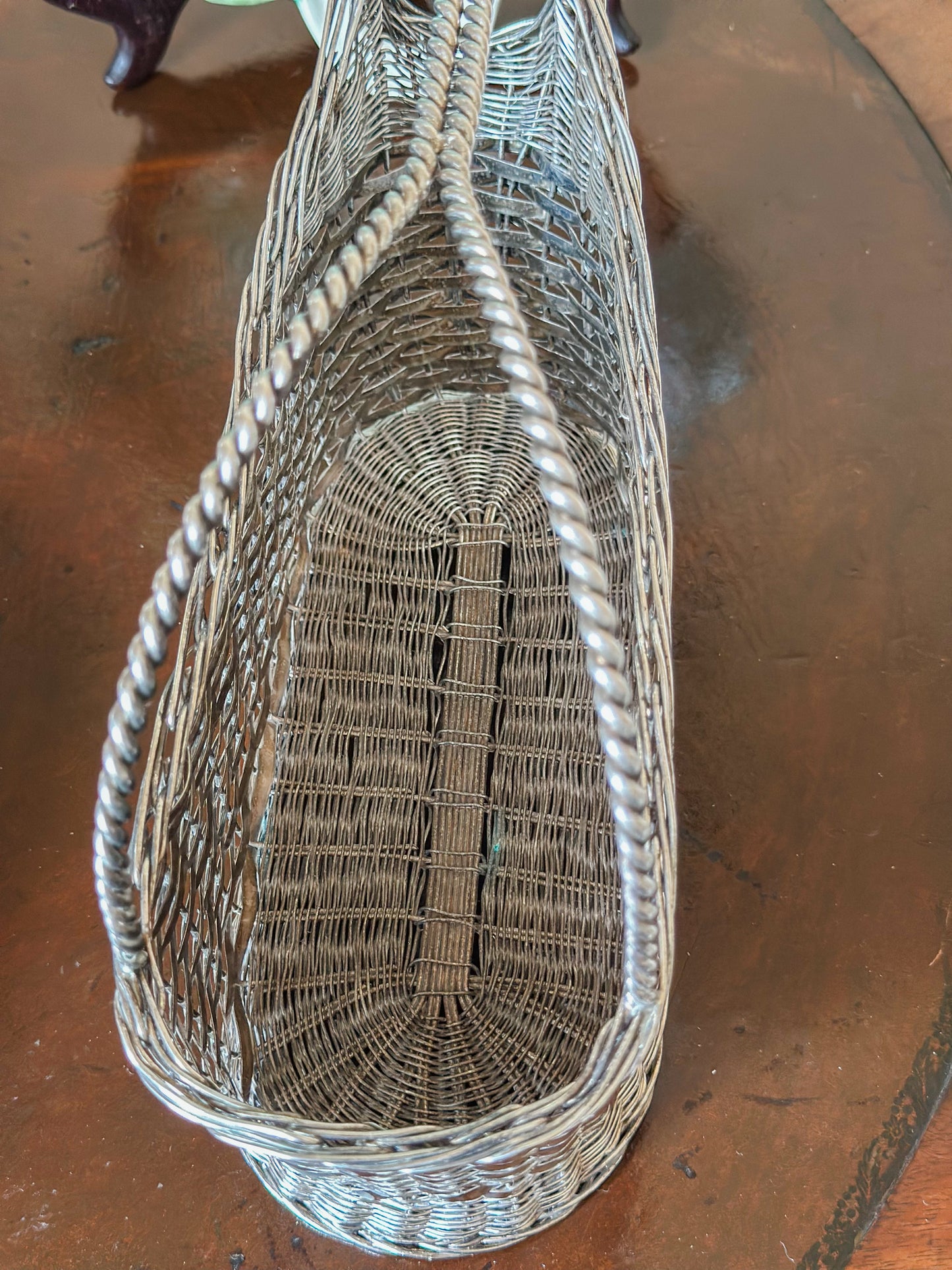 Silverplate French Style Wine Basket