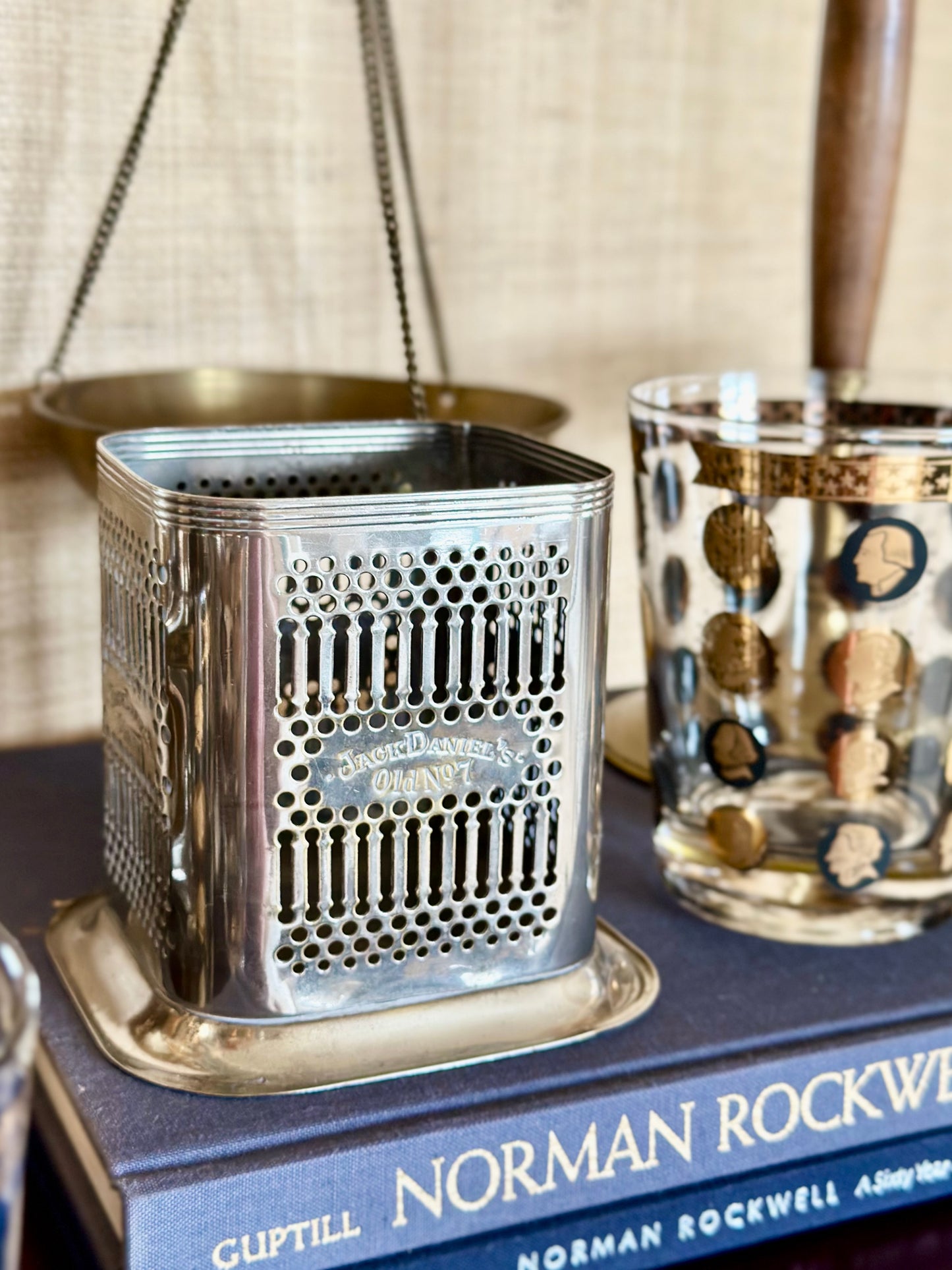 Vintage Jack Daniels Silverplate Bottle Holder